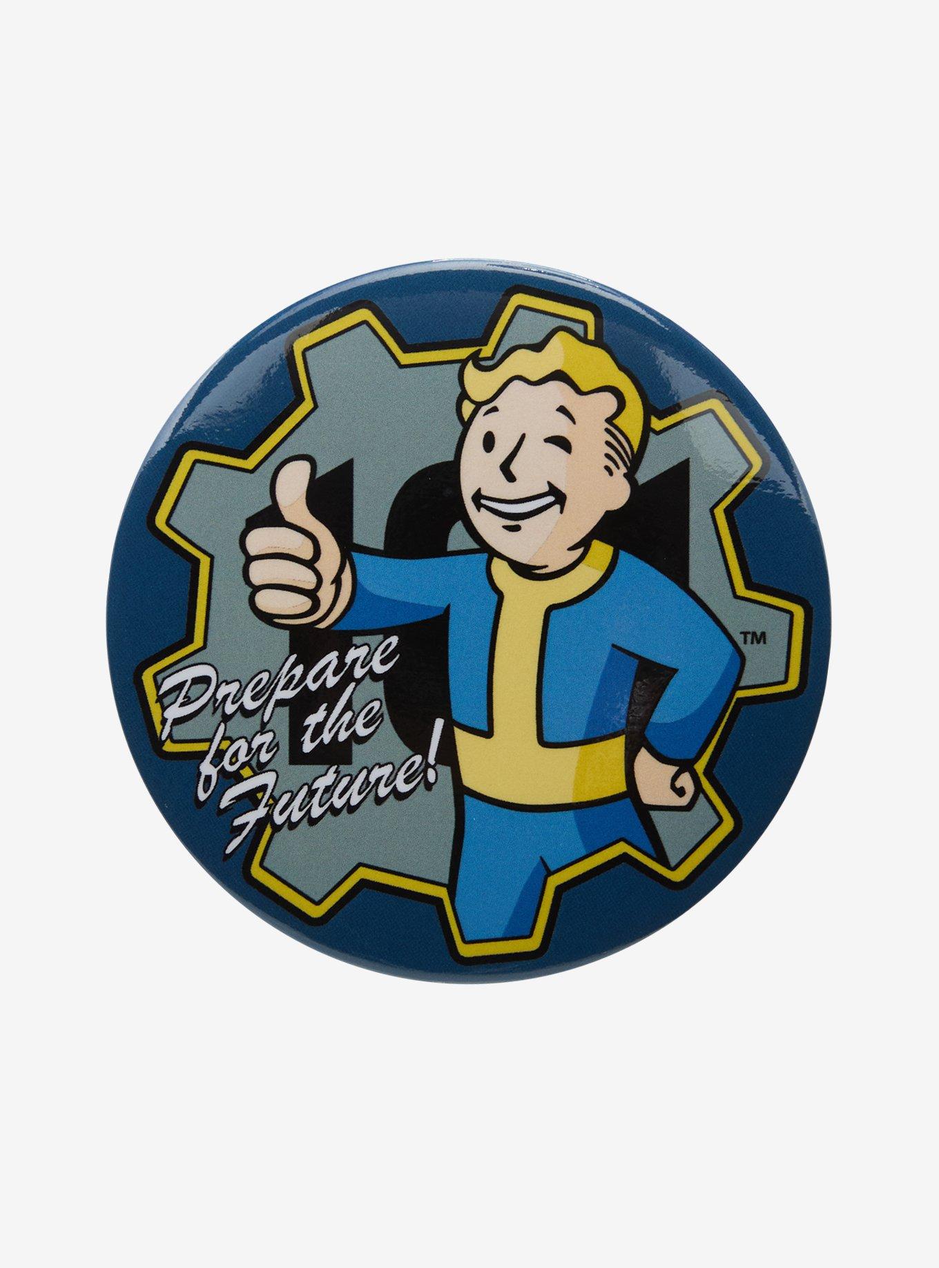 Fallout Vault Boy Prepare For Future 3 Inch Button, , hi-res