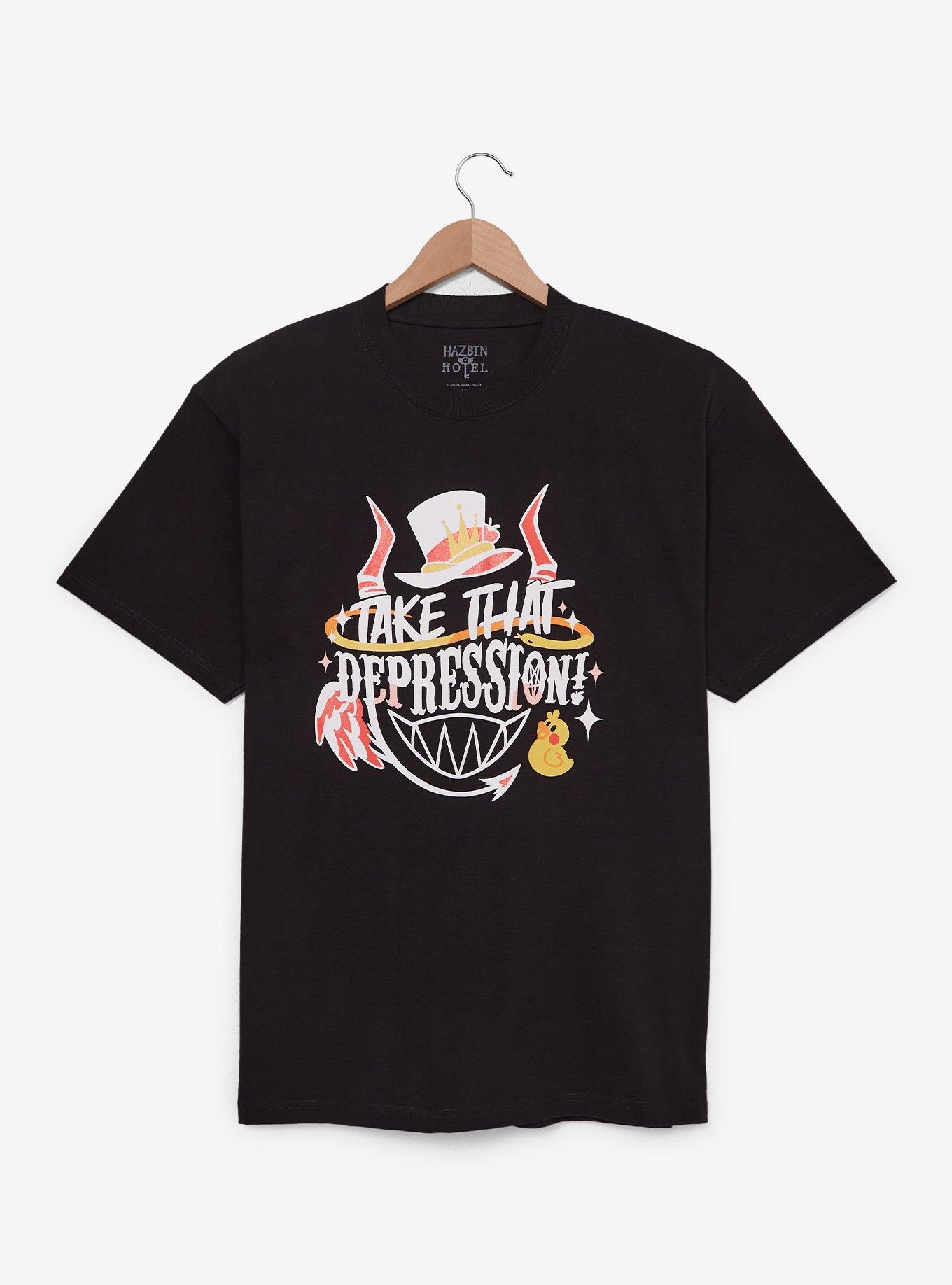 Hazbin Hotel Take That Depression T-Shirt — BoxLunch Exclusive, , hi-res