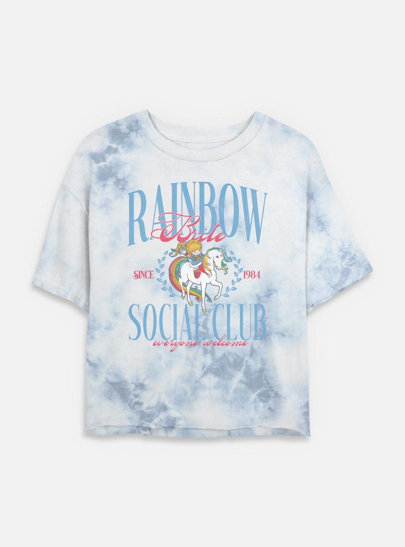 Rainbow Brite Social Club Tie Dye Crop Womens T-Shirt, , hi-res