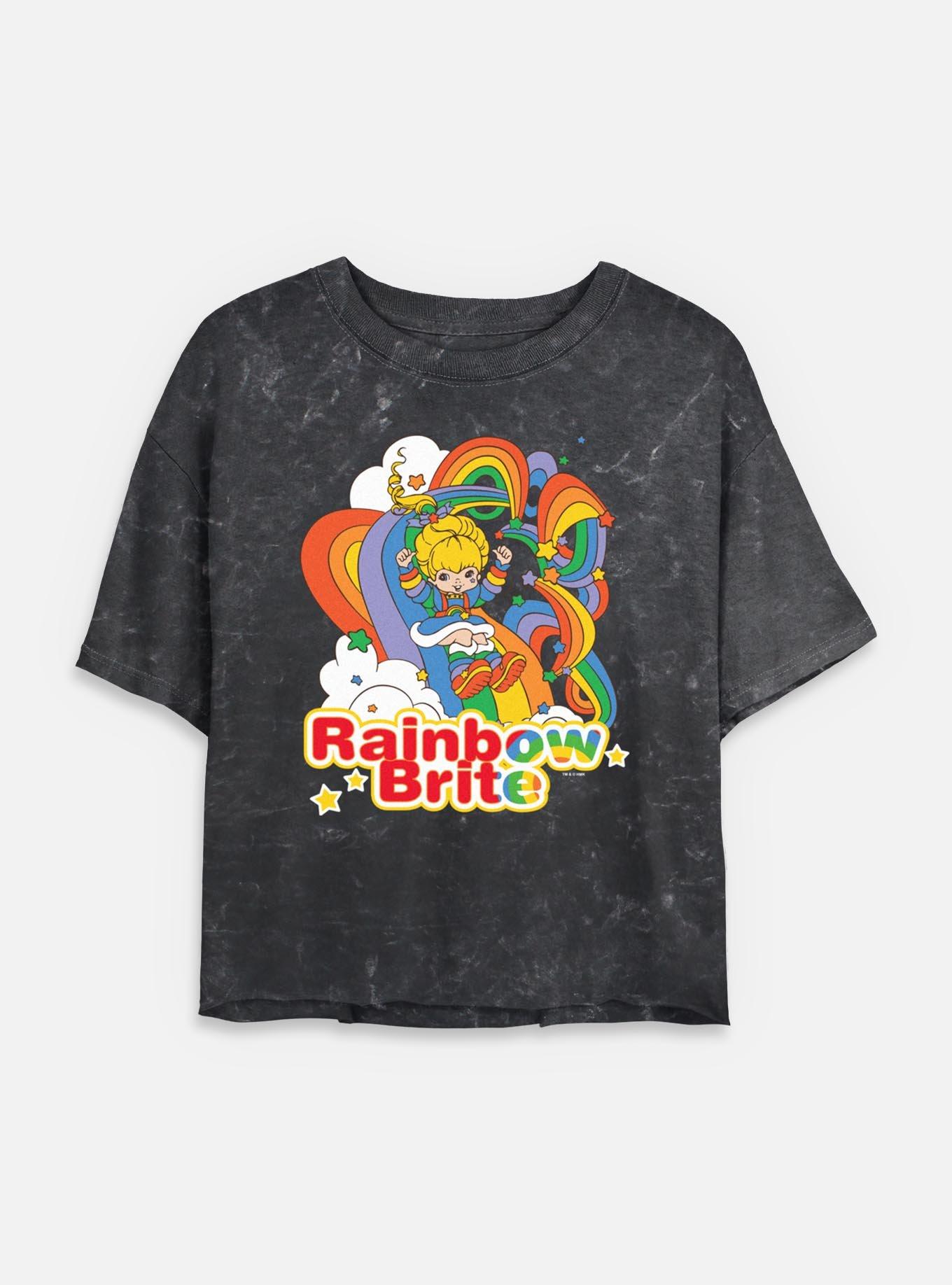 Rainbow Brite Rainbow Tangle Mineral Wash Womens Crop T-Shirt, , hi-res