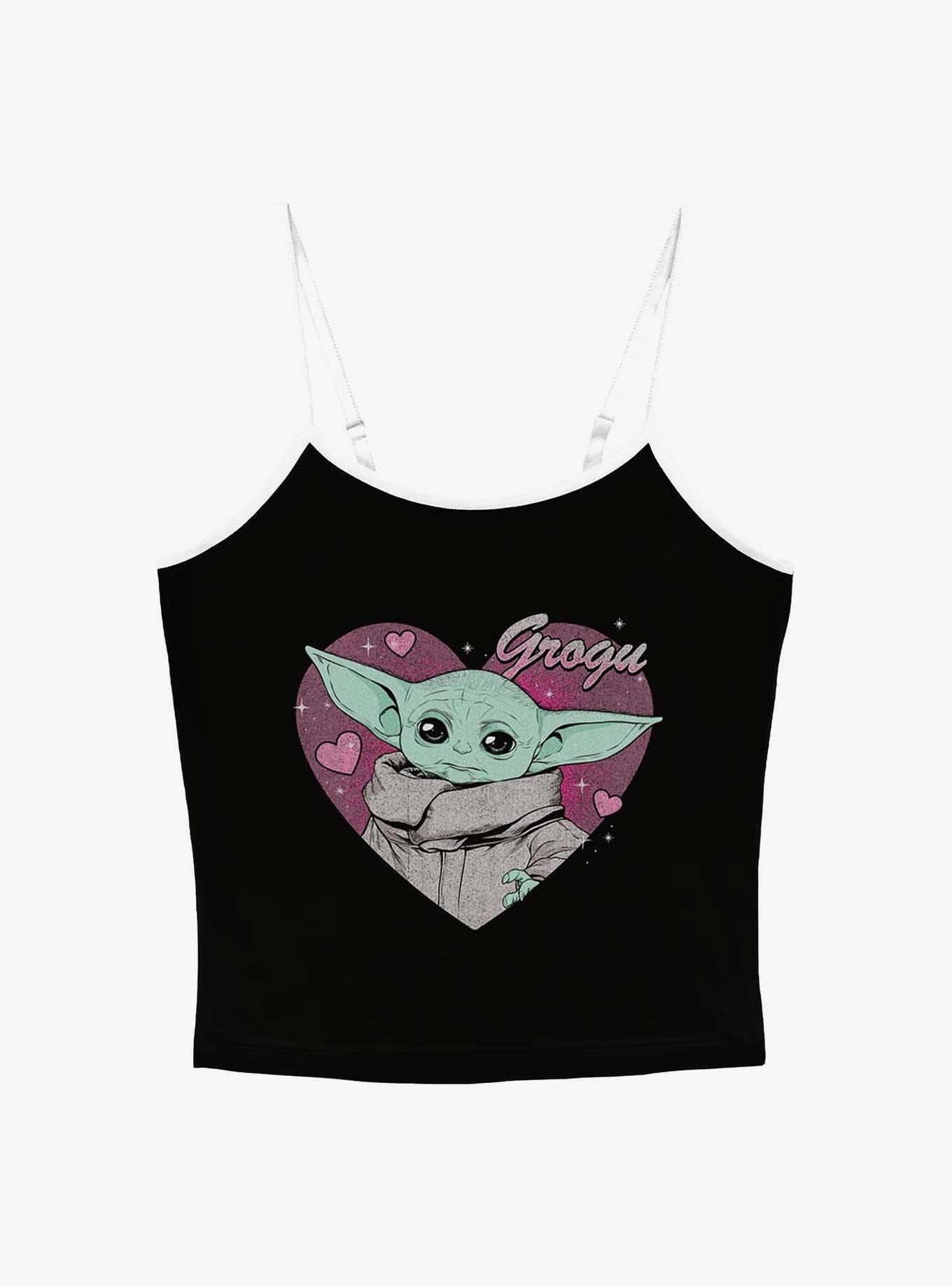 Star Wars The Mandalorian Grogu Valentine Girls Cami, BLACK, hi-res