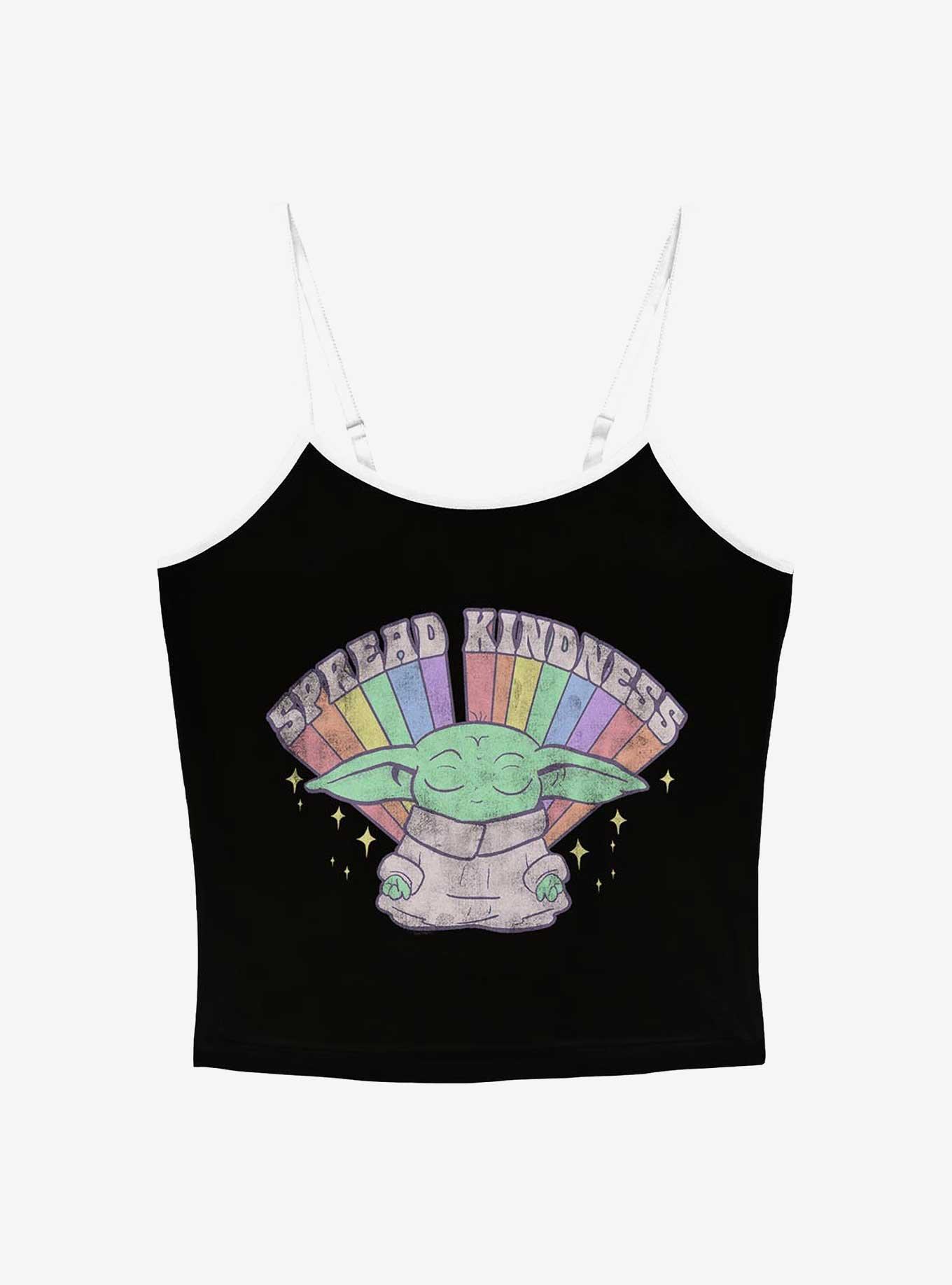Star Wars The Mandalorian Meditate Kindness Girls Cami, BLACK, hi-res