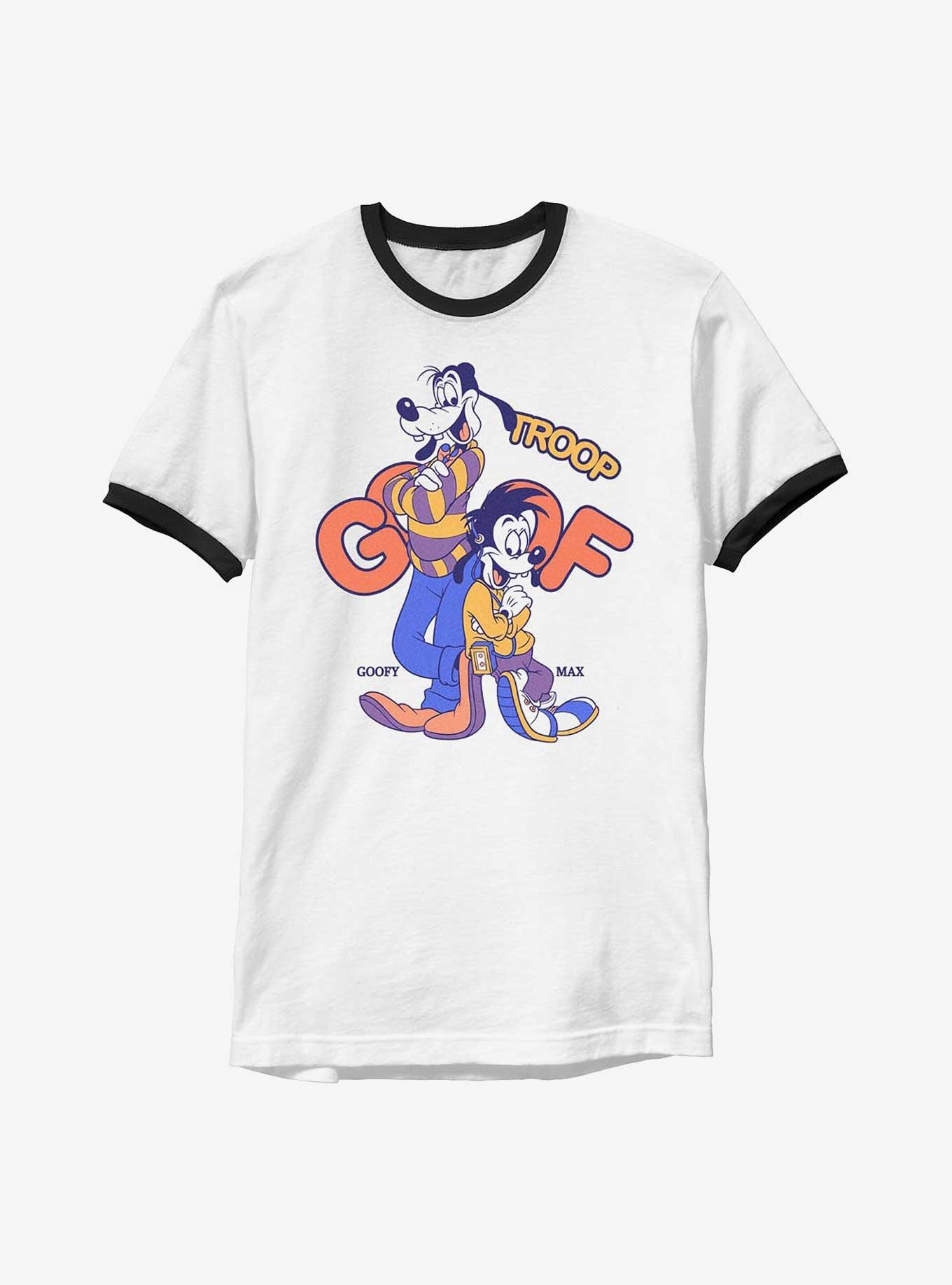 A Goofy Movie Goof Troop Duo Ringer T-Shirt, WHTBLK, hi-res