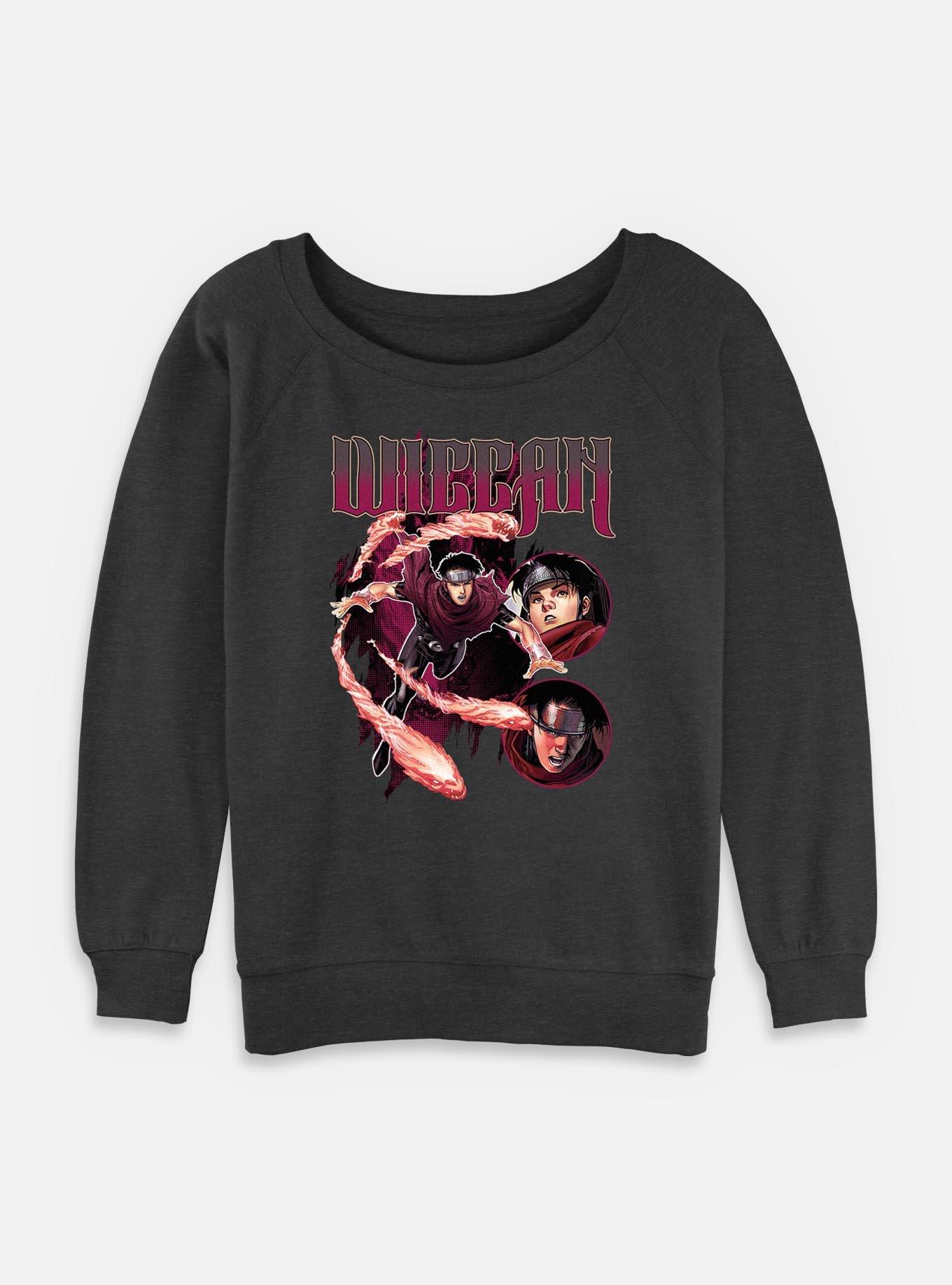 Marvel Wiccan Wiccan Flames Womens Slouchy Sweatshirt, , hi-res