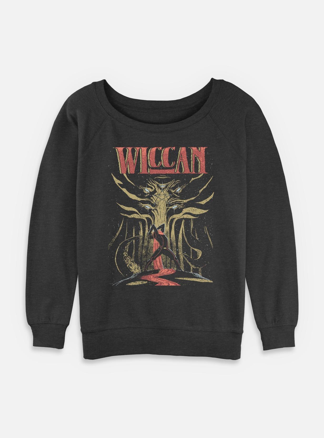 Marvel Wiccan Pentaganal Wiccan Womens Slouchy Sweatshirt, CHAR HTR, hi-res