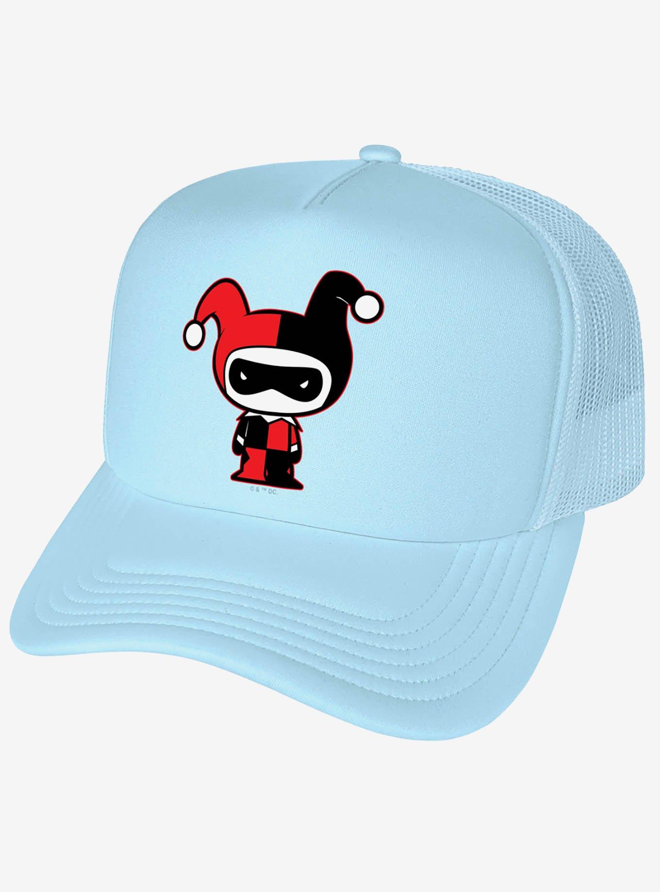 Batman Harley Quinn Cute Chibi Character Foam Trucker Hat, , hi-res