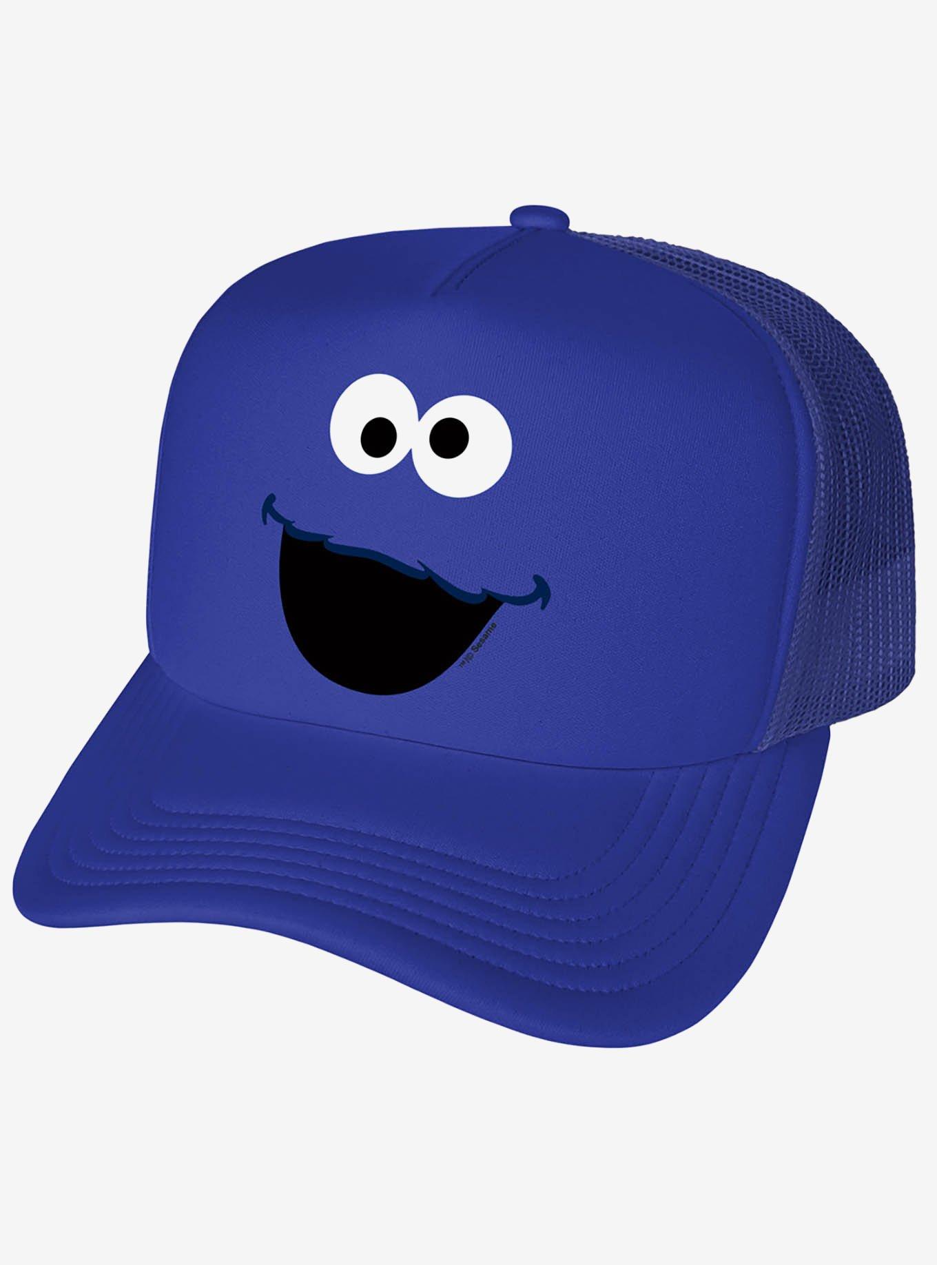 Overlord Sesame Street Cookie Monster Trucker Hat NWT Blue Fuzzy Mesh Snapback Cookie Monster Snapback Cap - Sesame Street | Elbenwald main image 2
