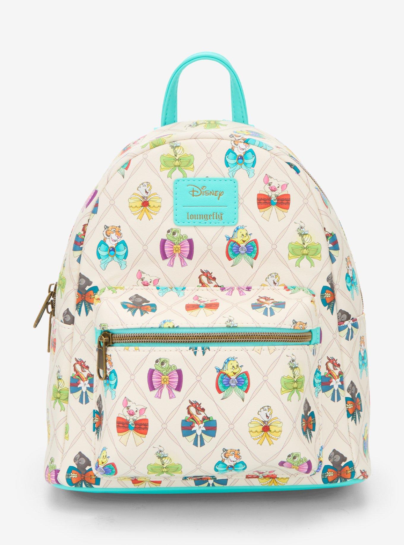 Disney Neon and Black Backpack with Hot Pink Bow New Disneyland logo pink fanny pack and mini backpack now  main image 2