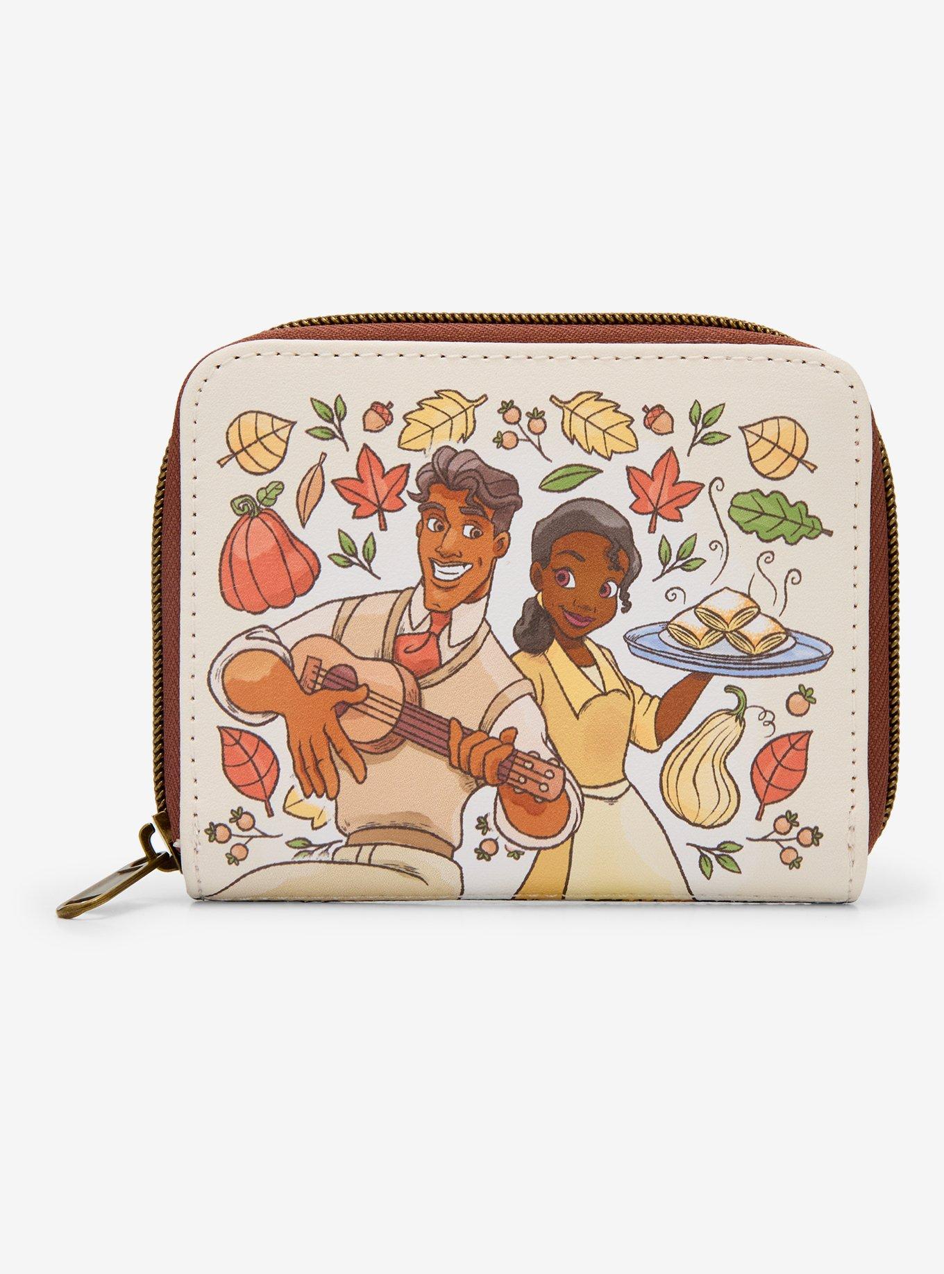 Loungefly Disney The Princess & The Frog Fall Leaves Mini Zipper Wallet, , hi-res