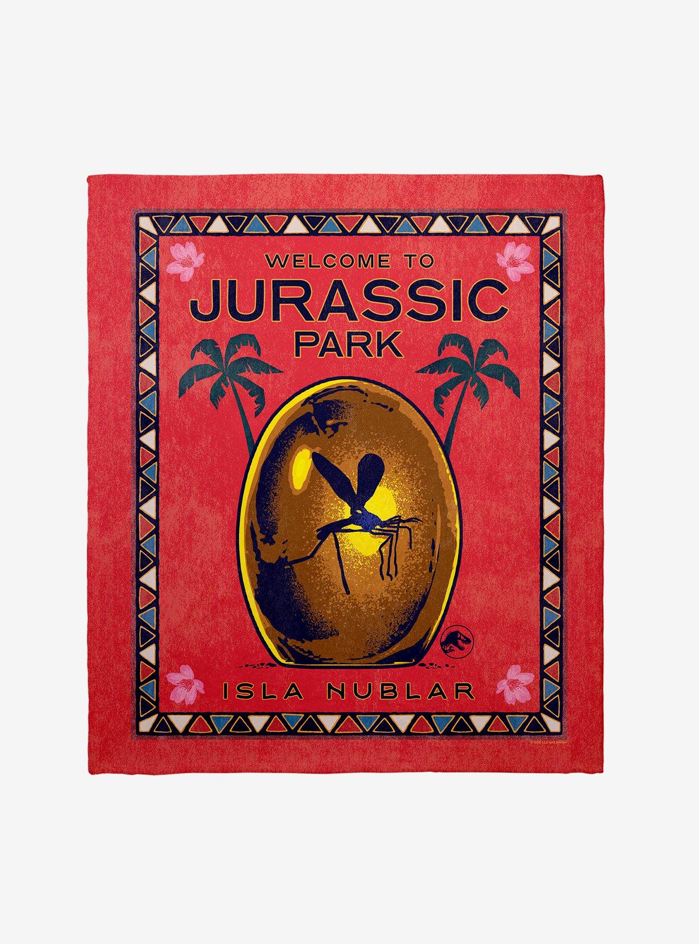 Jurassic Park Welcome To Isla Nublar Poster Throw Blanket, , hi-res