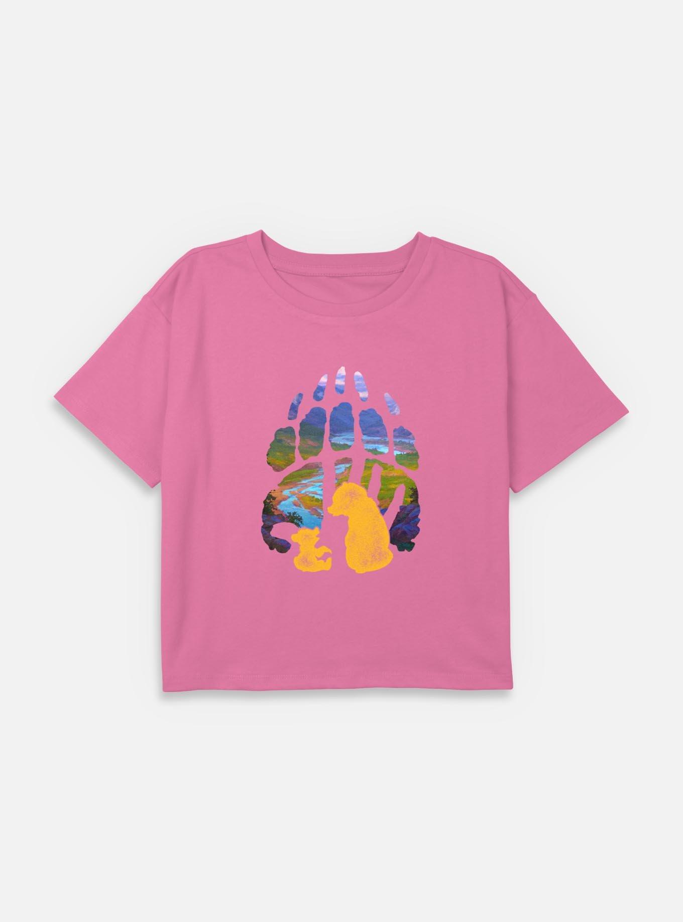 Disney Brother Bear Bear Paw Youth Girls Boxy Crop T-Shirt, , hi-res