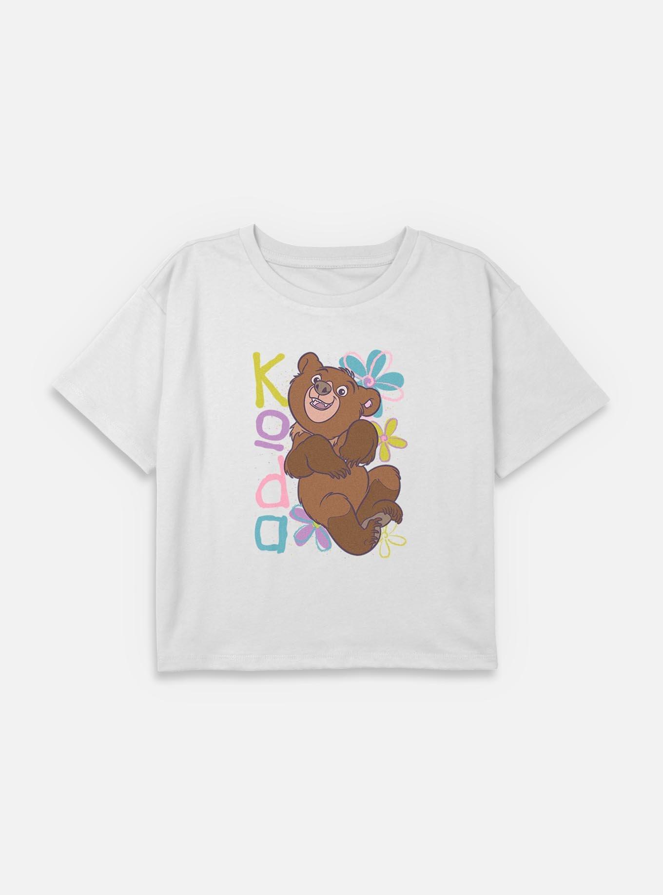 Disney Brother Bear Flower Power Koda Youth Girls Boxy Crop T-Shirt, , hi-res