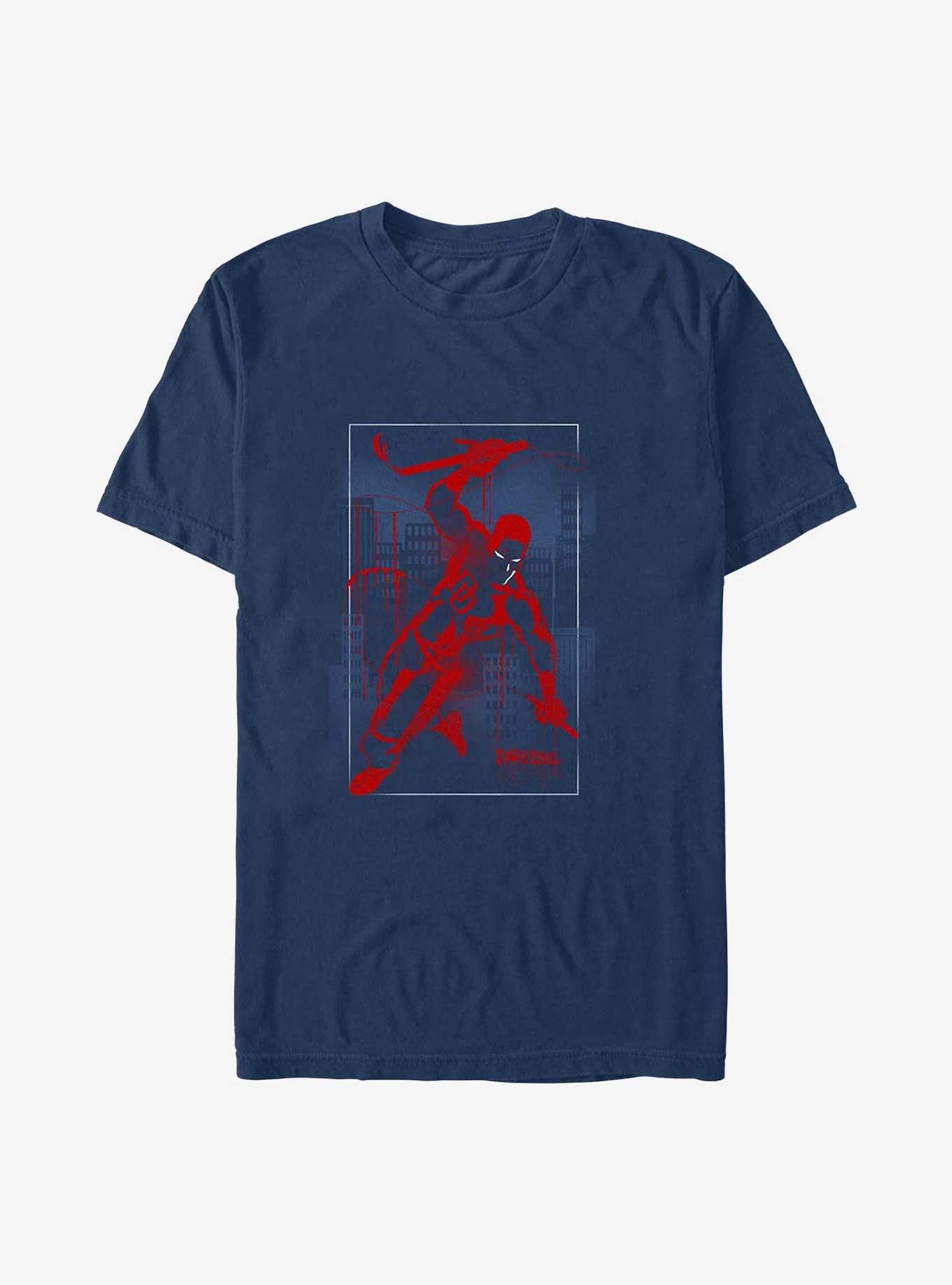 Marvel Daredevil Nunchucks Garment Dye T-Shirt, TRUENAVY, hi-res
