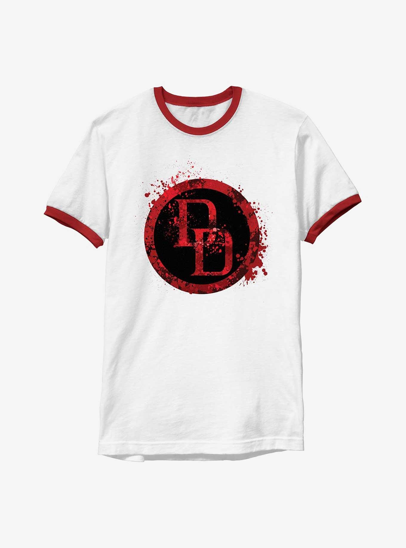 Marvel Daredevil Spatter Icon Ringer T-Shirt, , hi-res