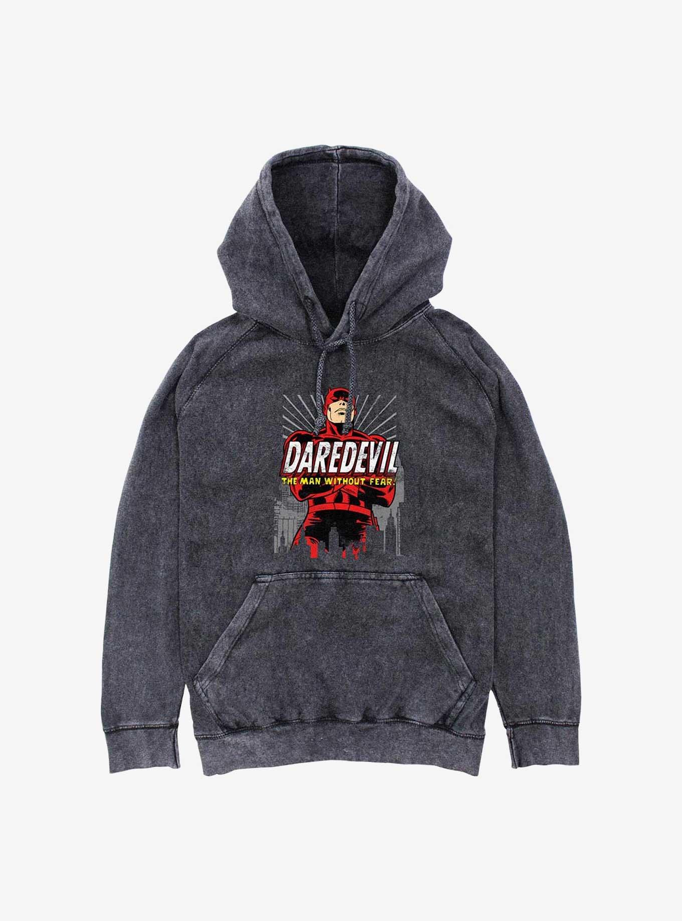 Marvel Daredevil Comic Book Man Without Fear Mineral Wash Hoodie, , hi-res