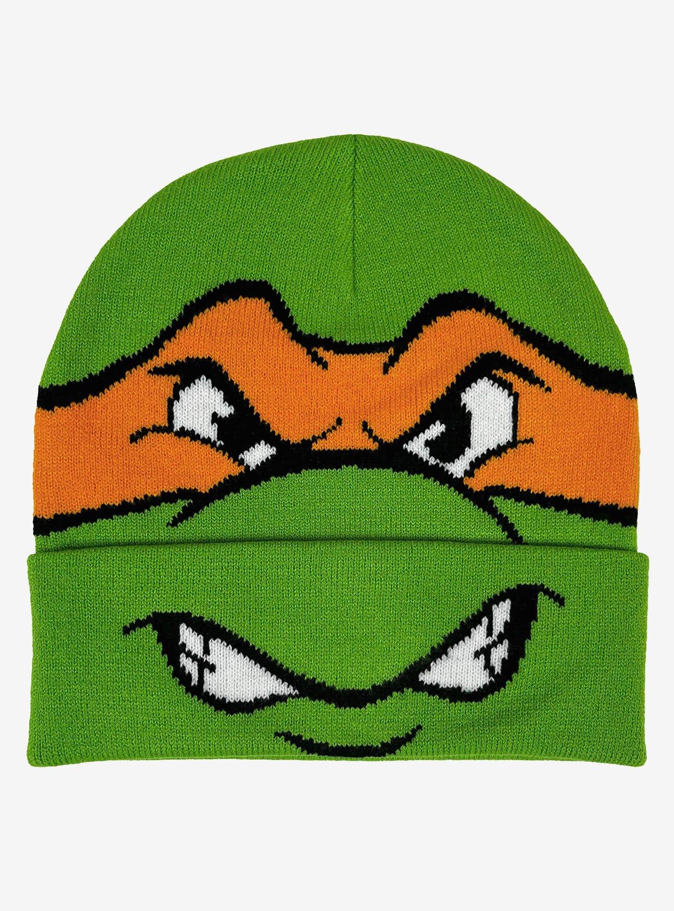 Teenage Mutant Ninja Turtles Michelangelo Face Acrylic Knit Beanie, , hi-res