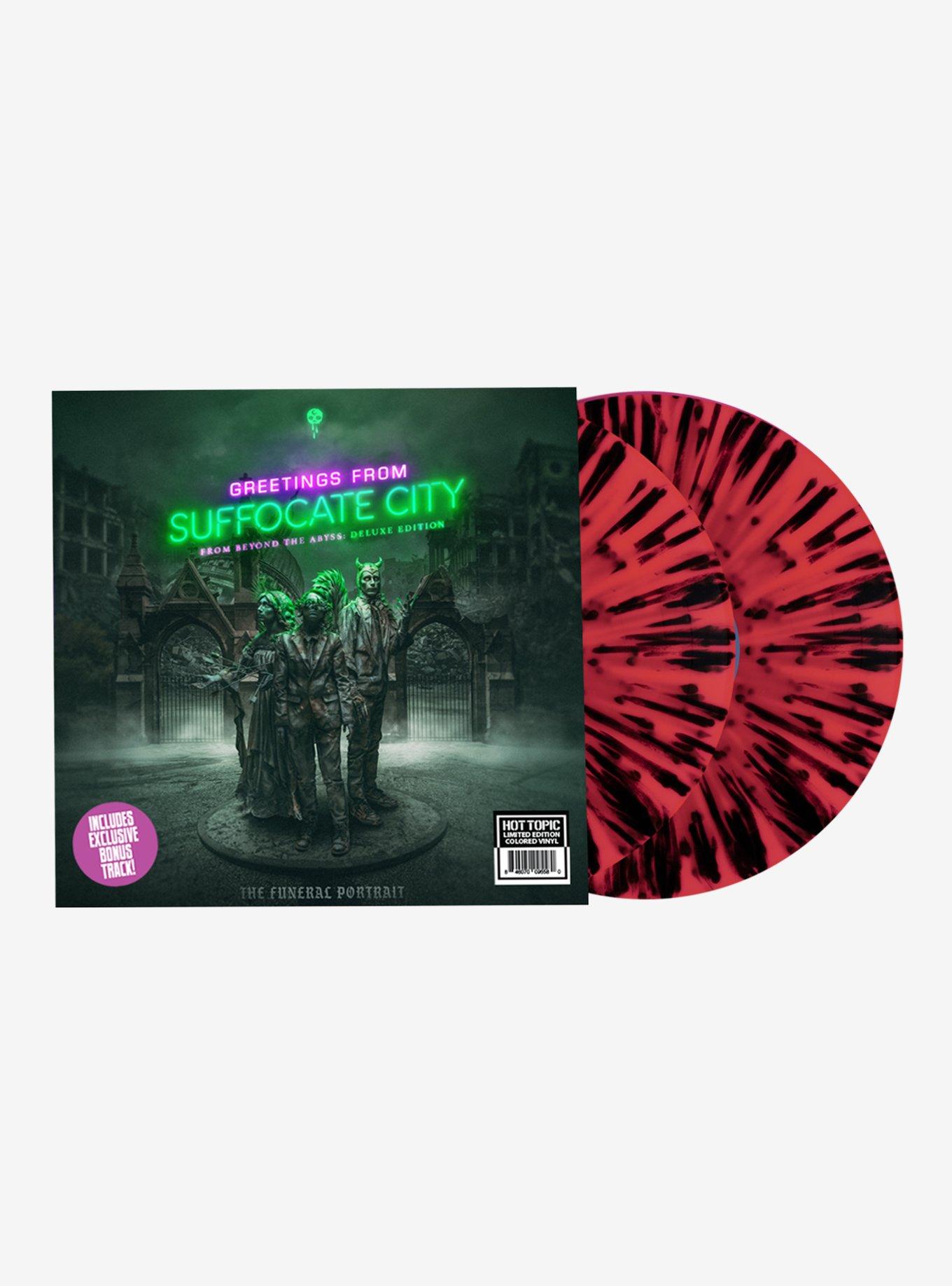 Funeral Portrait Greetings From Suffocate City (Red With Black Splatter) Vinyl LP Hot Topic Exclusive, , hi-res