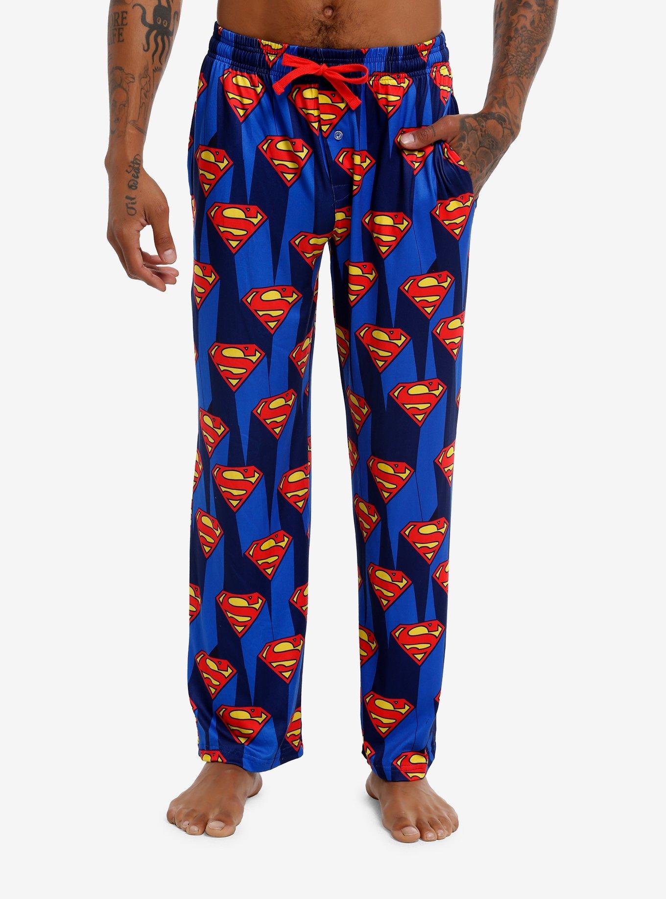 DC Comics Superman Crest Allover Print Pajama Pants, , hi-res