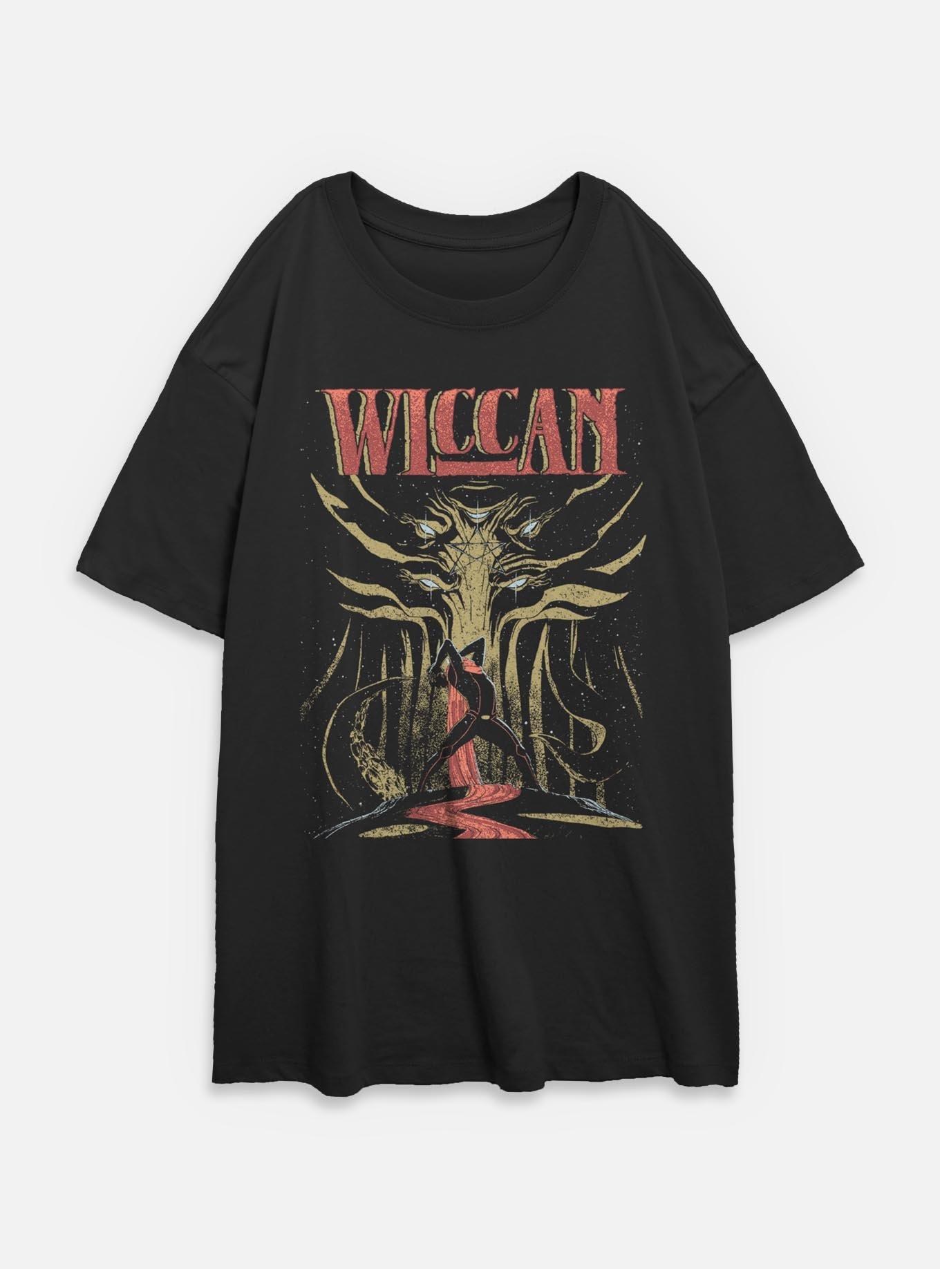 Marvel Wiccan Pentaganal Wiccan Womens Oversized T-Shirt, BLACK, hi-res