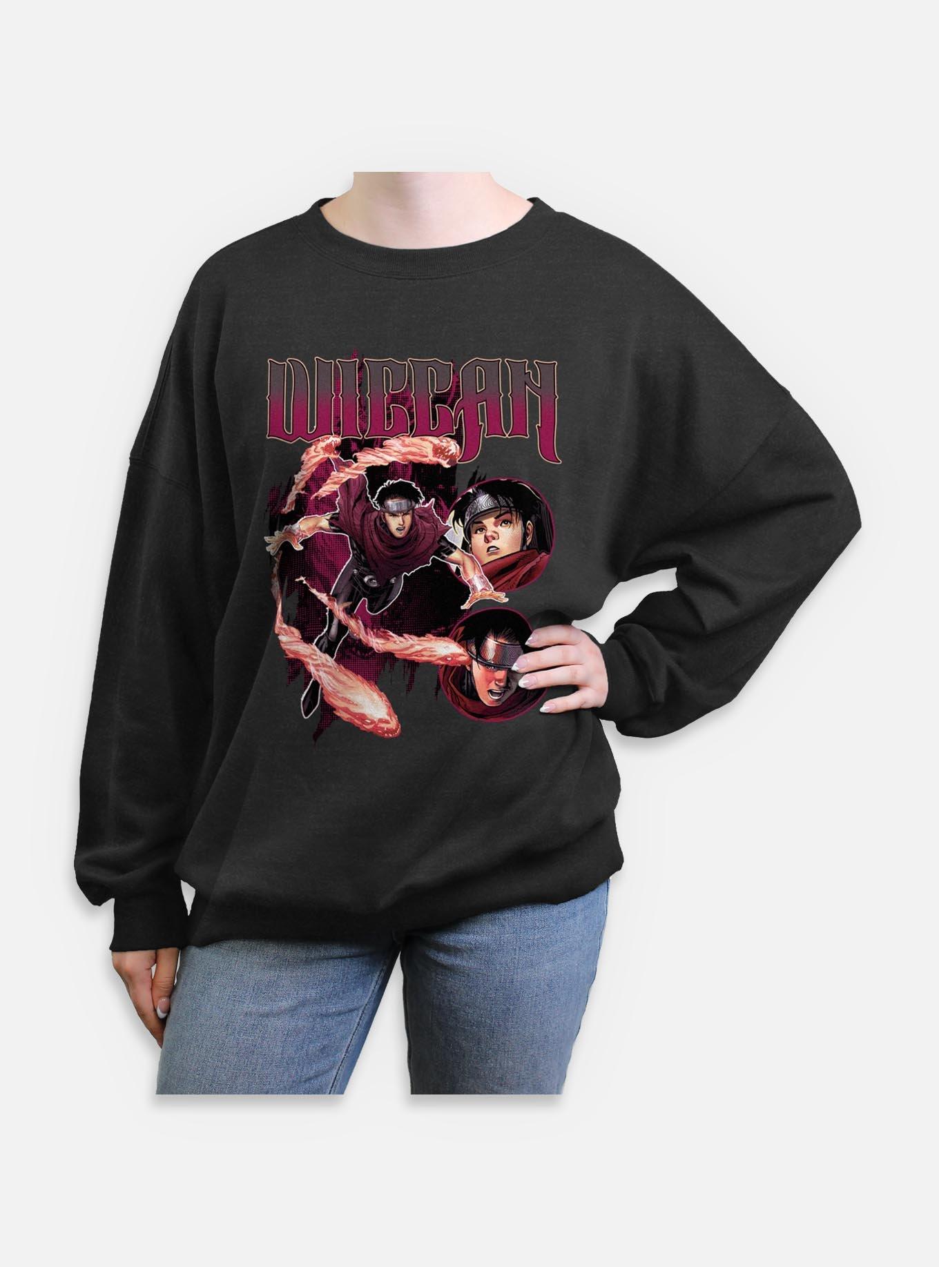 Marvel Wiccan Wiccan Flames Womens Oversized Sweatshirt, , hi-res