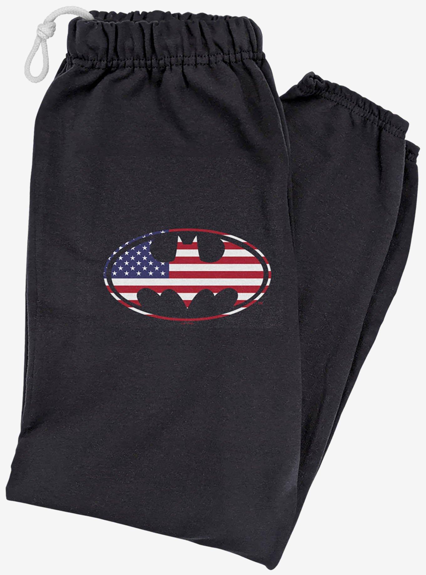DC Comics Batman USA Flag Shield Logo Sweatpants, , hi-res