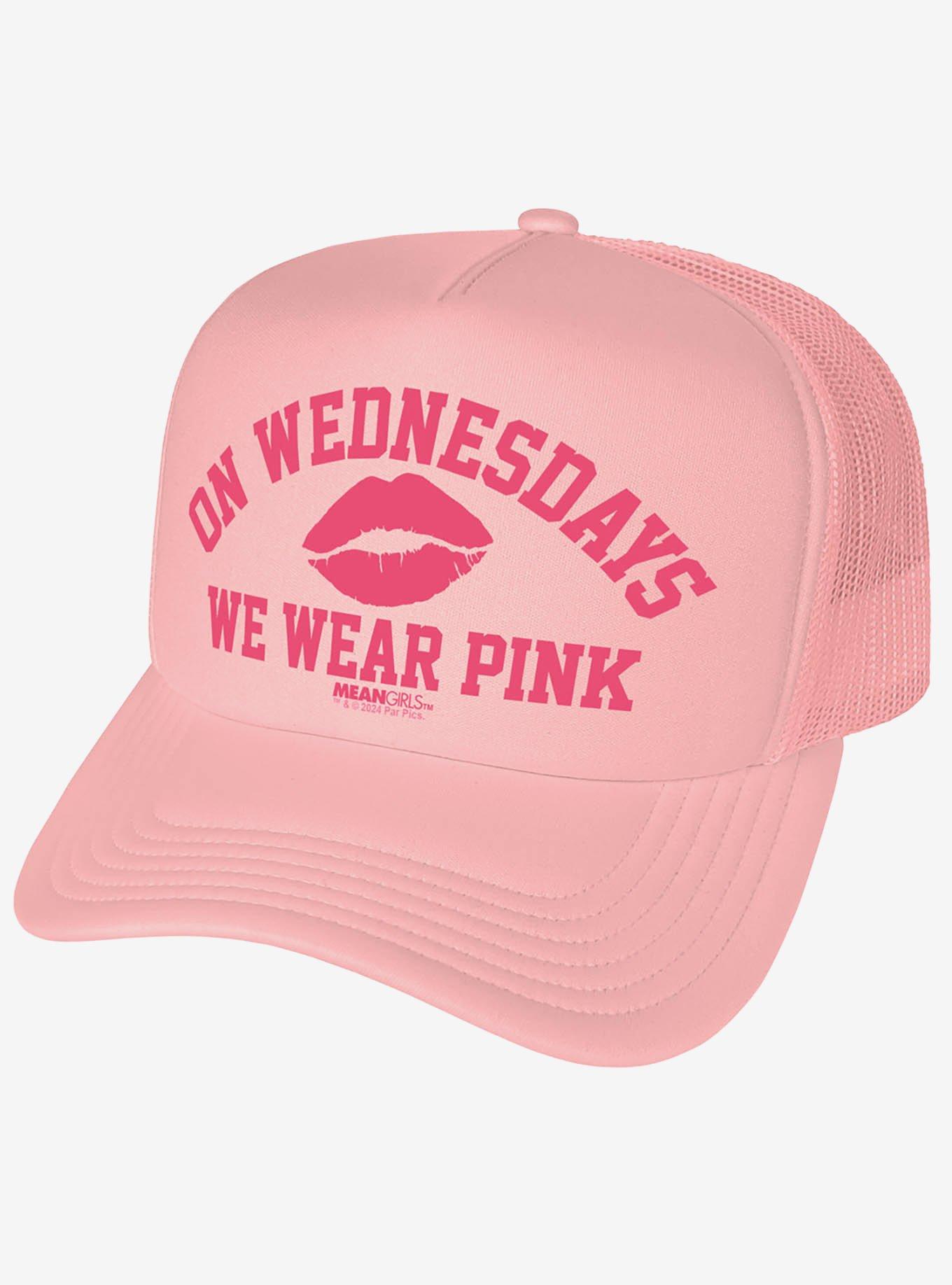 Mean Girls Wednesdays We Wear Pink Foam Trucker Hat, , hi-res