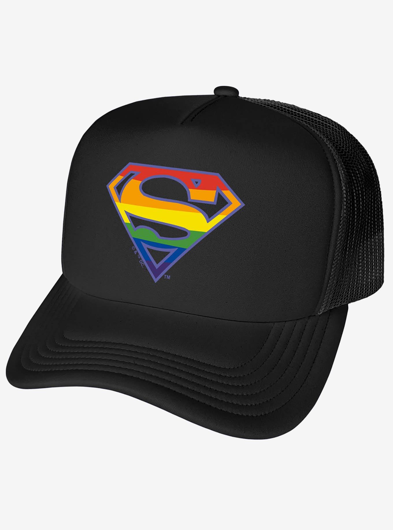 Superman Rainbow Shield Logo Foam Trucker Hat, , hi-res