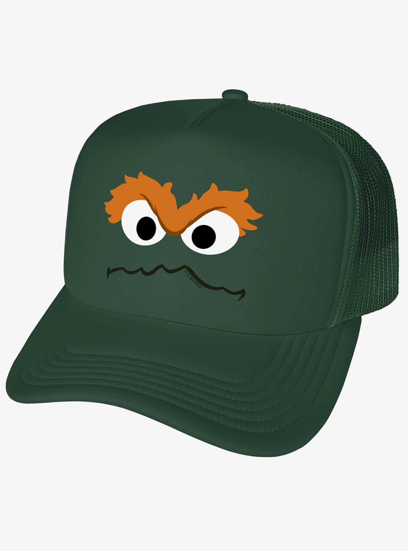 Sesame Street Oscar The Grouch Face Foam Trucker Hat, , hi-res