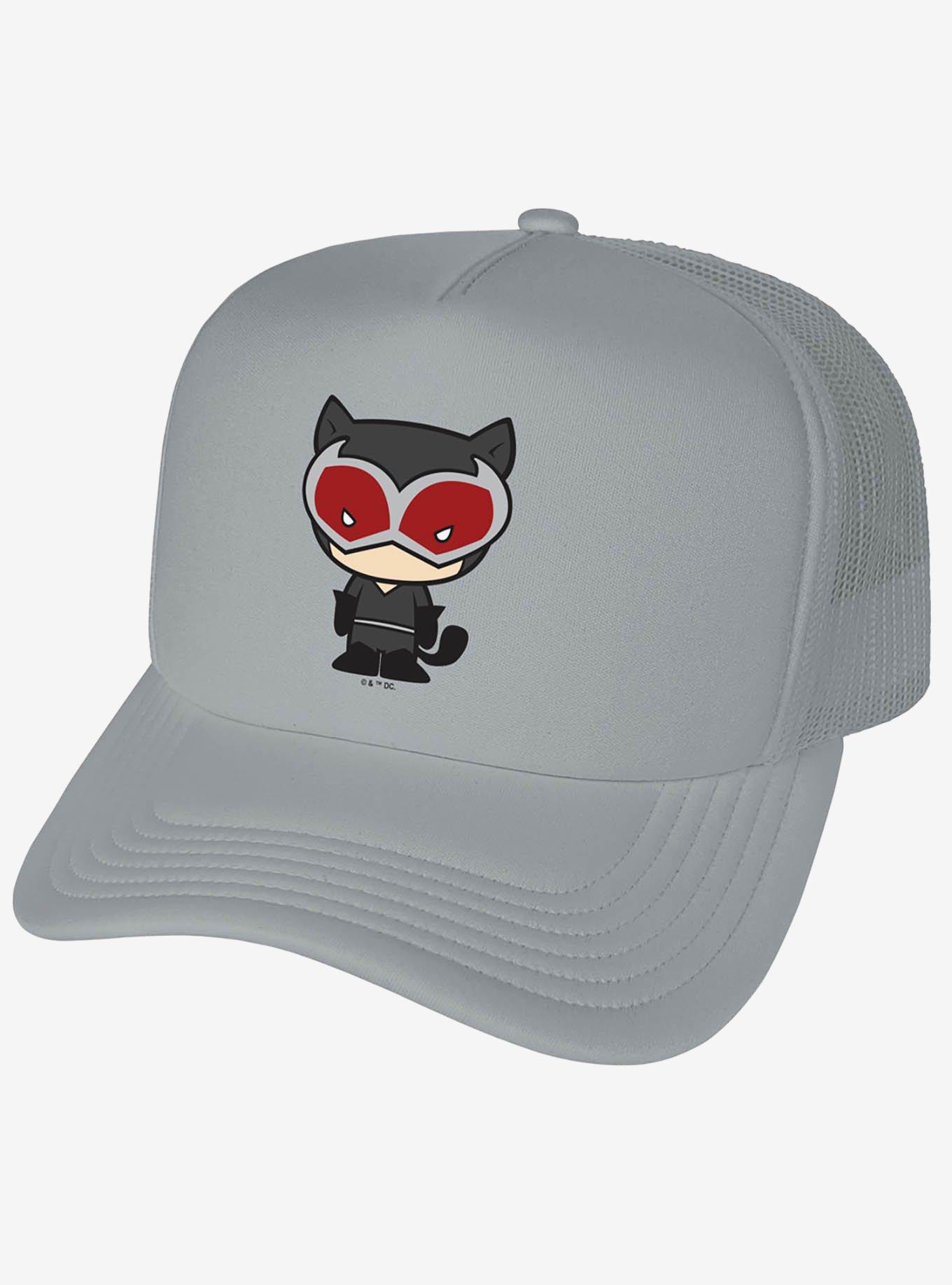 Batman Catwoman Cute Chibi Character Foam Trucker Hat, , hi-res