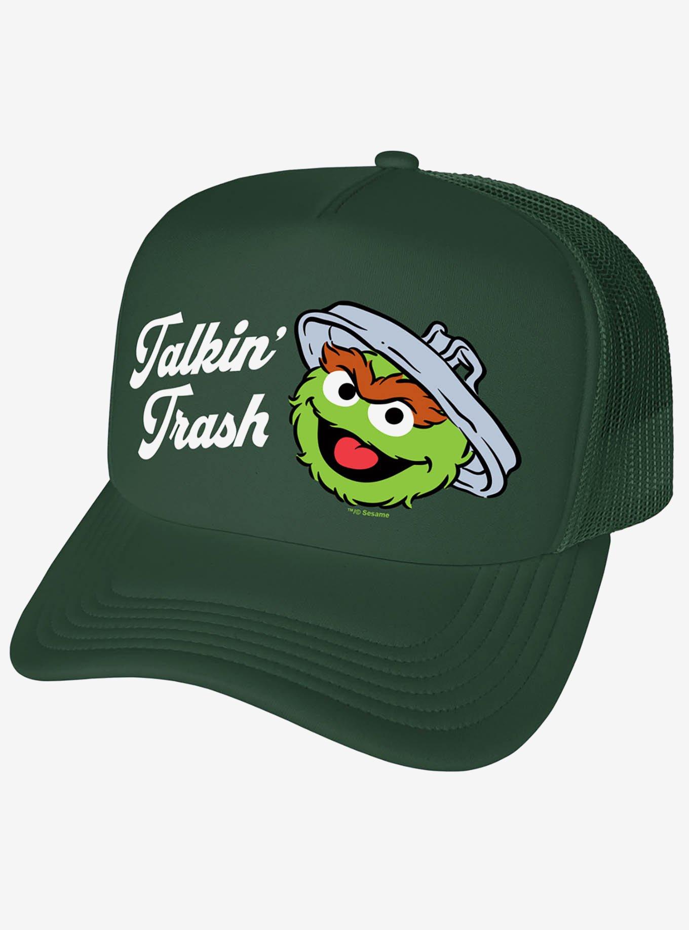 Sesame Street Oscar The Grouch Talkin' Trash Foam Trucker Hat, , hi-res