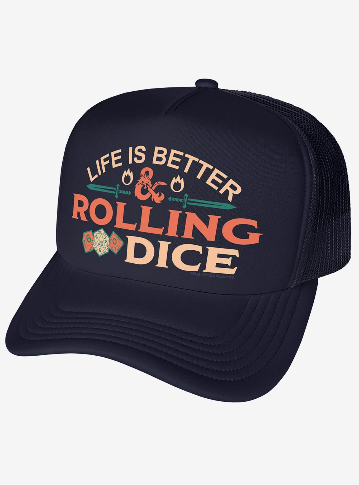 Dungeons And Dragons Life Is Better Rolling Dice Foam Trucker Hat, , hi-res