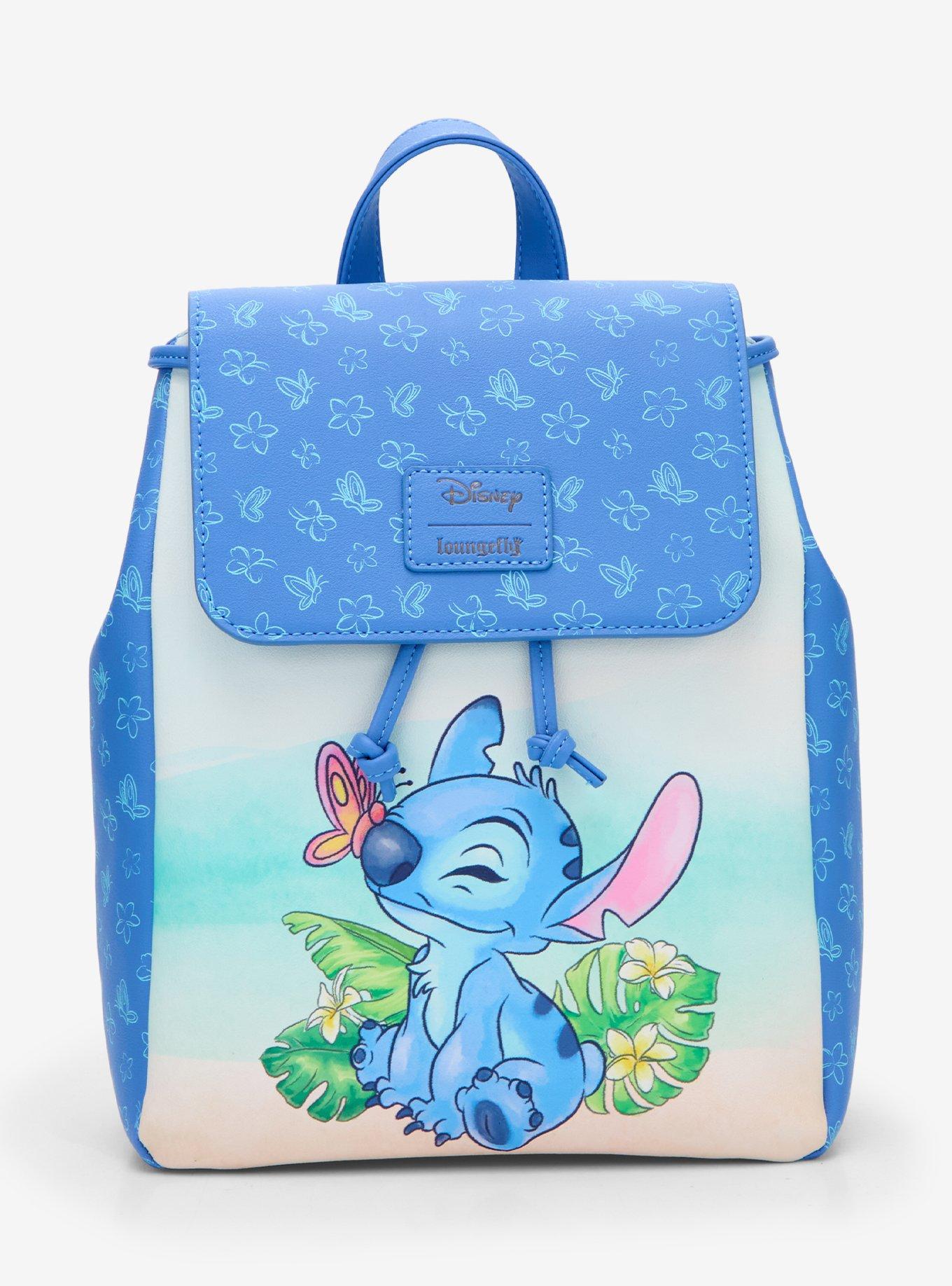 Loungefly Disney Stitch Scrump Butterfly Slouch Mini Backpack, , hi-res