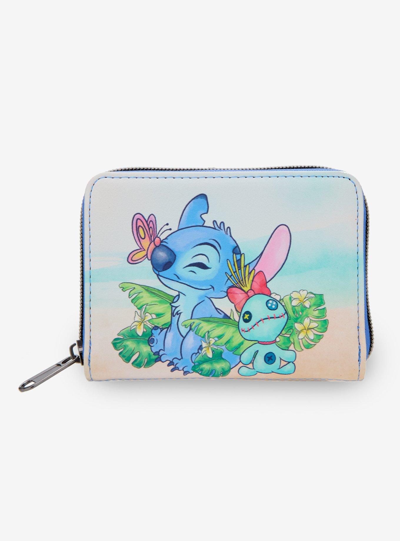 Loungefly Disney Stitch Scrump Butterfly Mini Zipper Wallet 