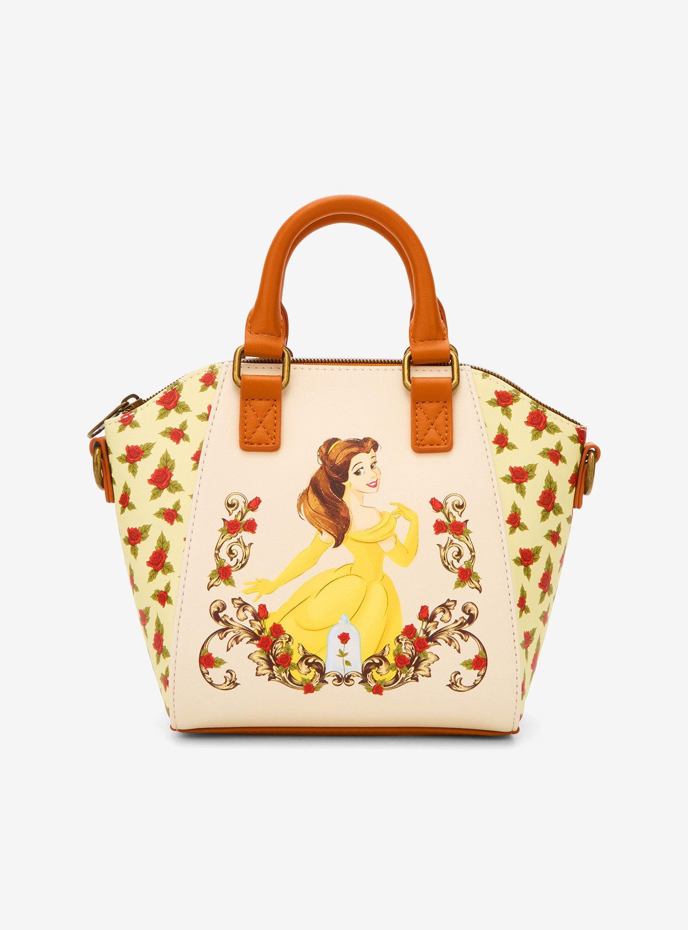 Loungefly Disney Beauty And The Beast Floral Mini Satchel Bag, , hi-res