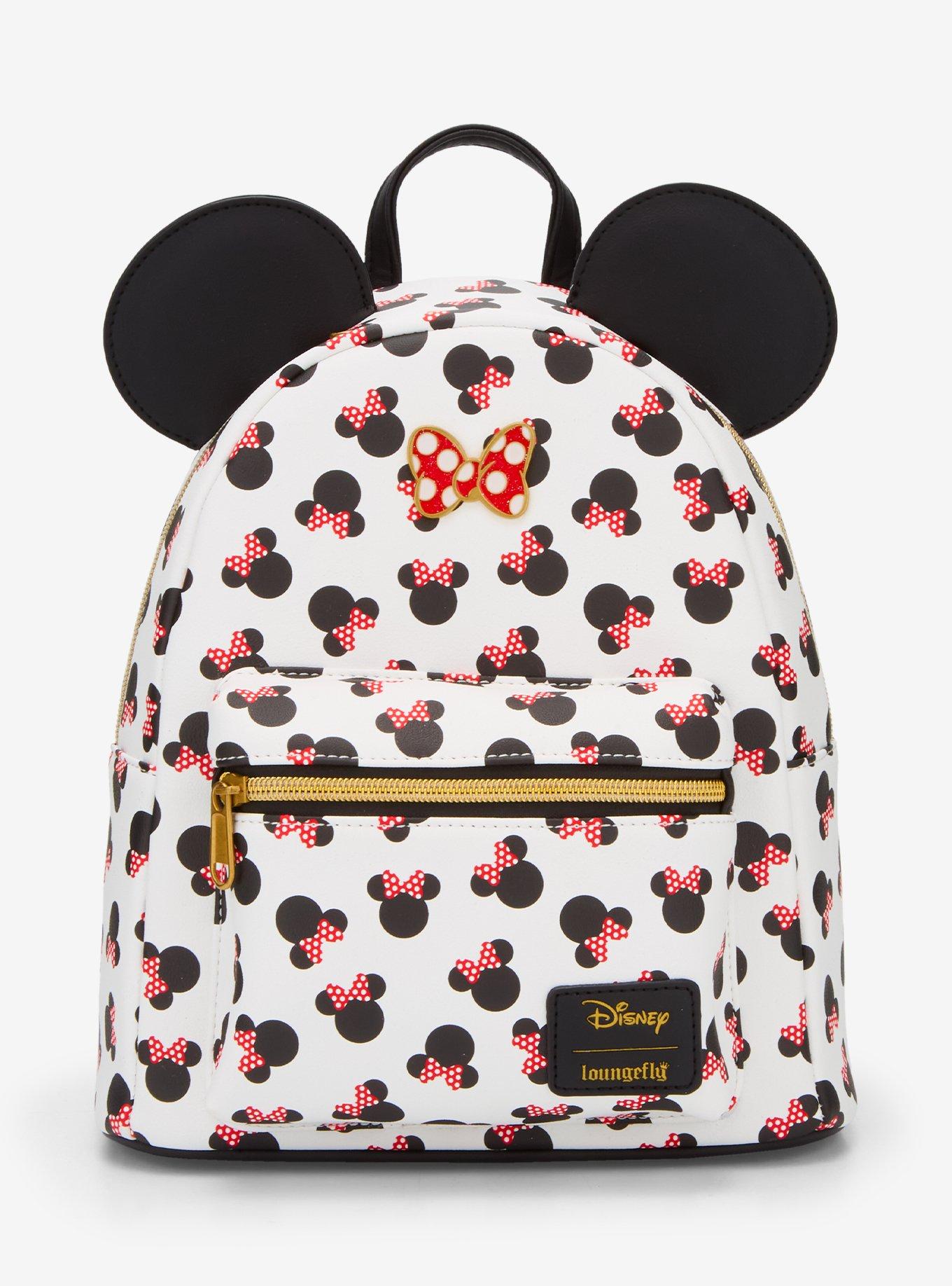 Disney Loungefly Mint Candy Mouse Ear Mini Backpack with Red Bow Minnie Mouse Peppermint Christmas Ornaments Loungefly Mini  main image 2