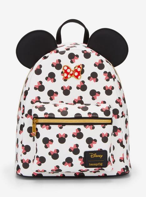 disney's minnie mouse red bow mini backpack Loungefly Disney The Classic Series - The Sweetheart and adjustable back straps Disney's Minnie Mouse Red Metallic
