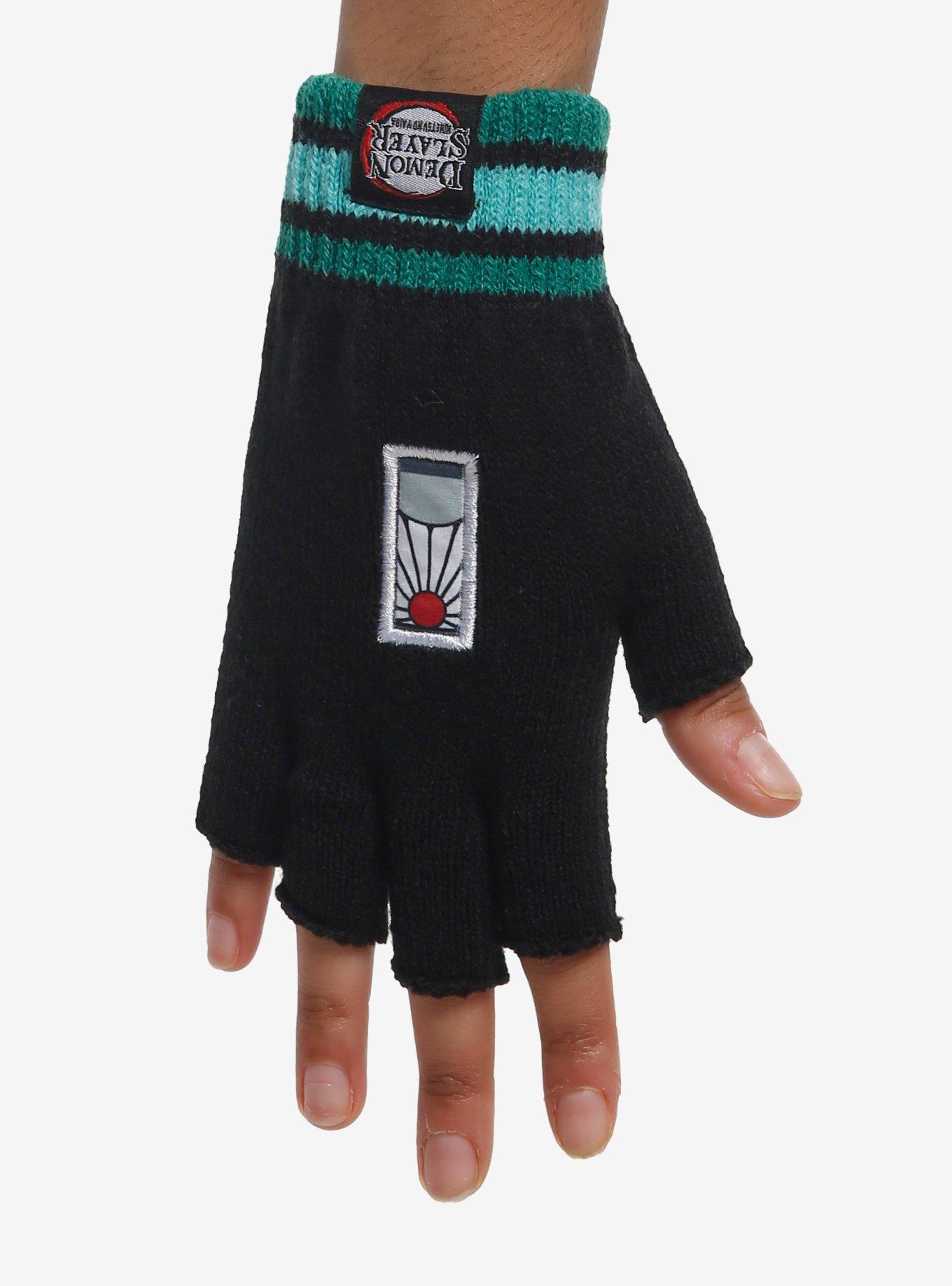 Demon Slayer: Kimetsu No Yaiba Tanjiro Fingerless Gloves, , hi-res