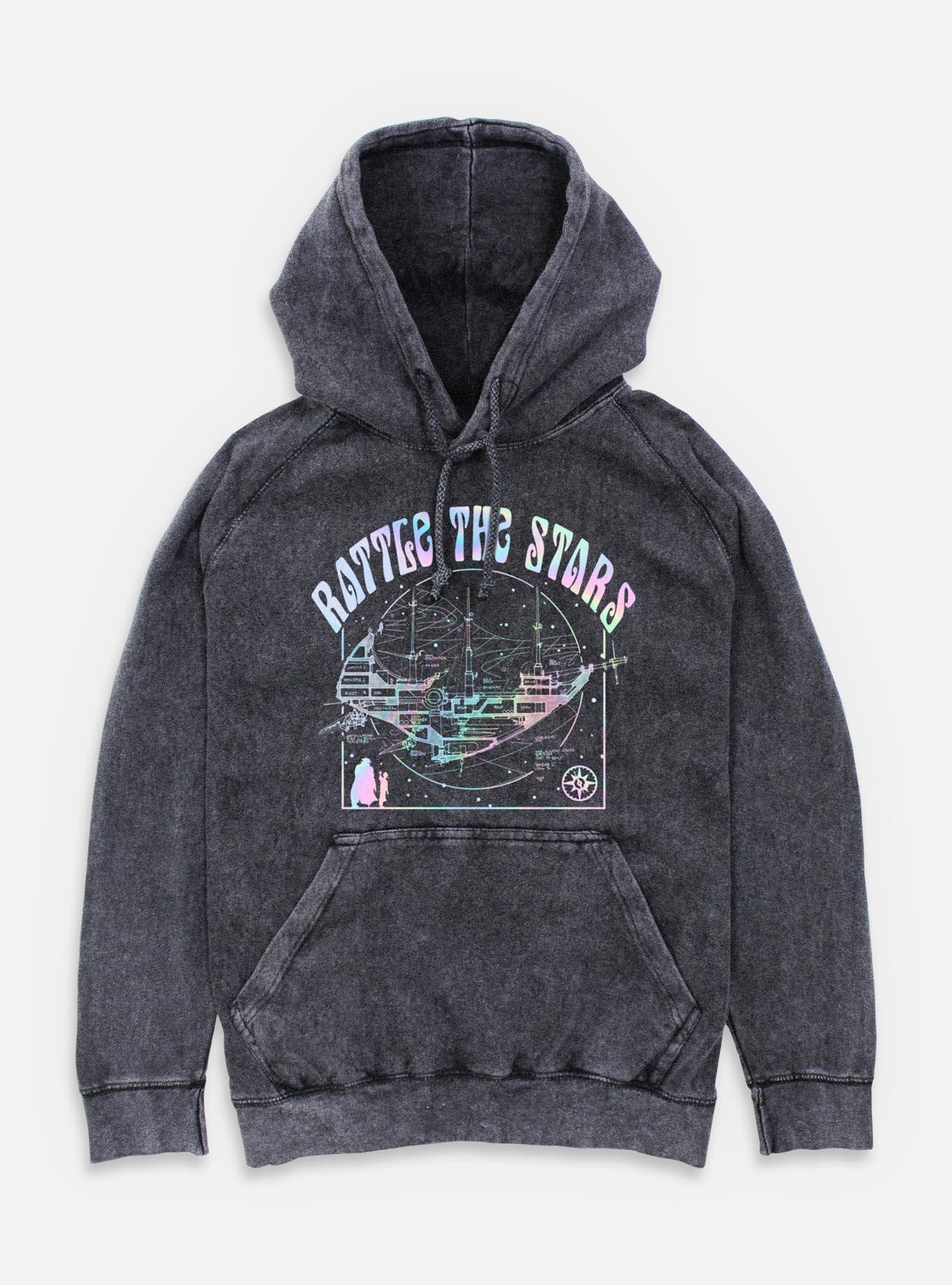 Disney Treasure Planet Rattle The Stars Mineral Wash Hoodie, BLACK, hi-res