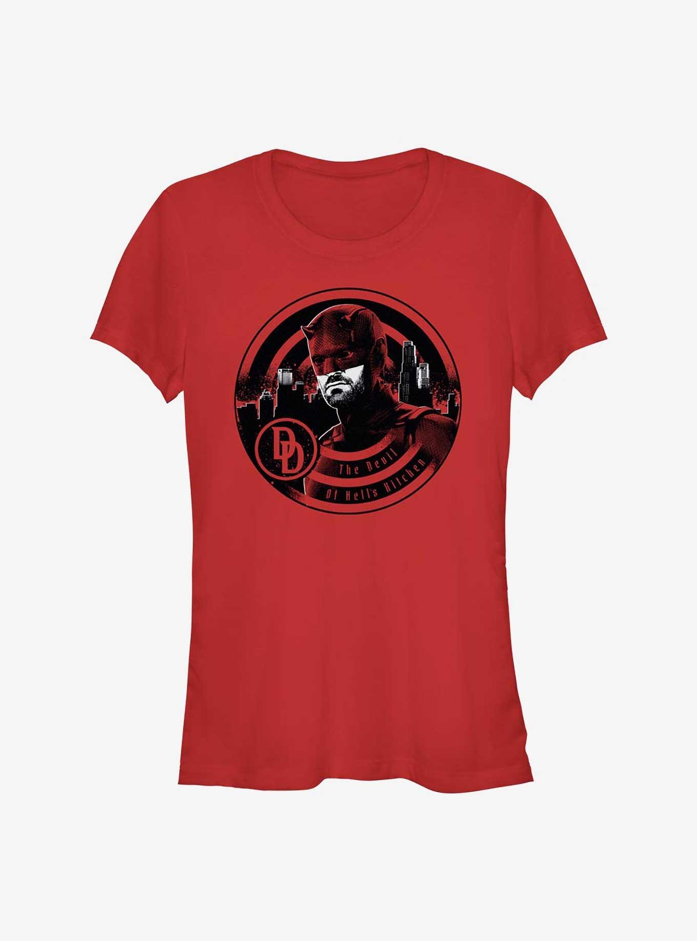 Marvel Daredevil: Born Again Daredevil Hell's Kitchen Silhouette Girls T-Shirt