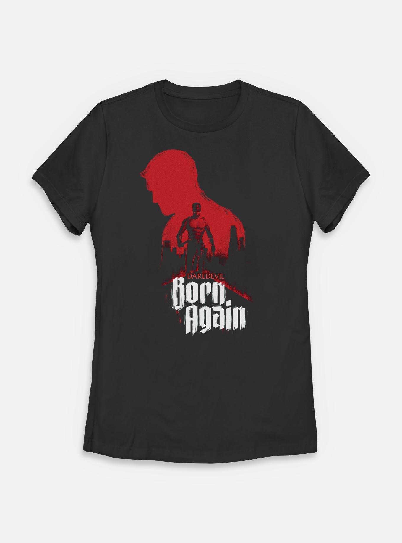 Marvel Daredevil: Born Again Silhouette Womens T-Shirt, BLACK, hi-res