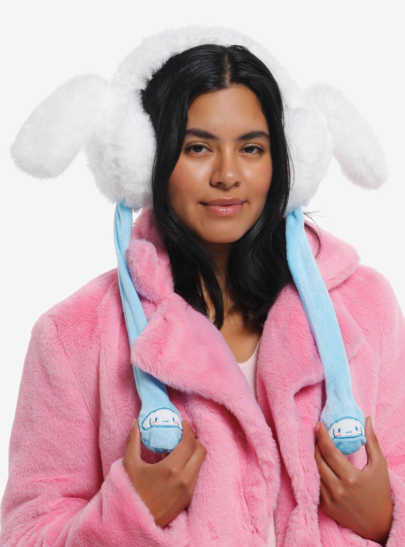 Cinnamoroll Fuzzy Tassel Earmuffs With Movable Ears, , hi-res