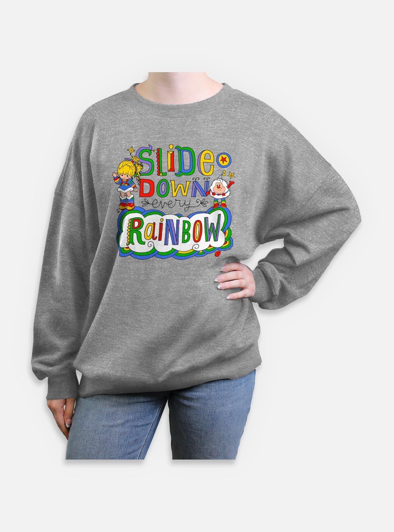 Rainbow Brite Down Every Rainbow Womens Oversized Sweatshirt, , hi-res
