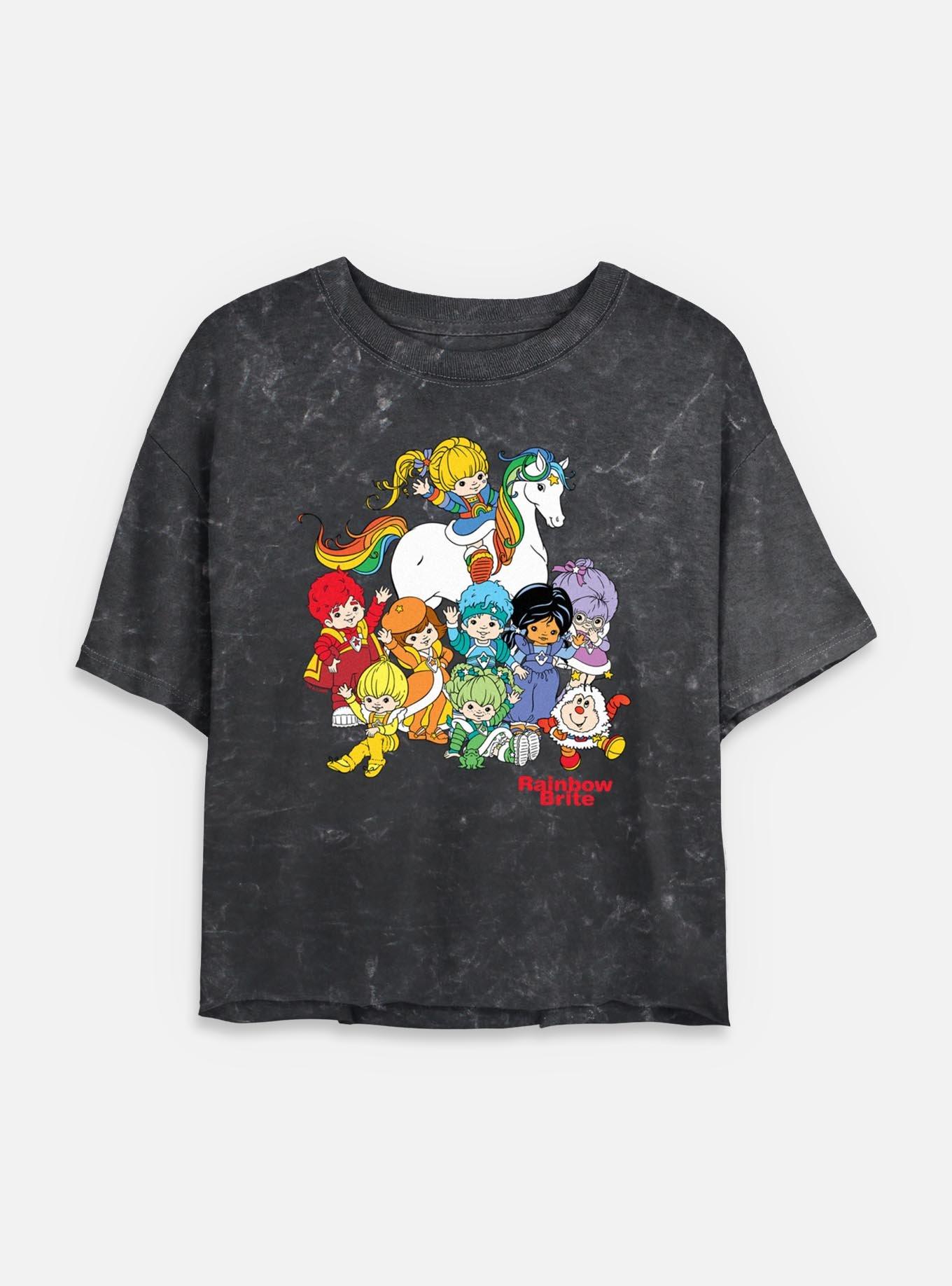 Rainbow Brite Rainbow Brite And Friends Mineral Wash Womens Crop T-Shirt, , hi-res