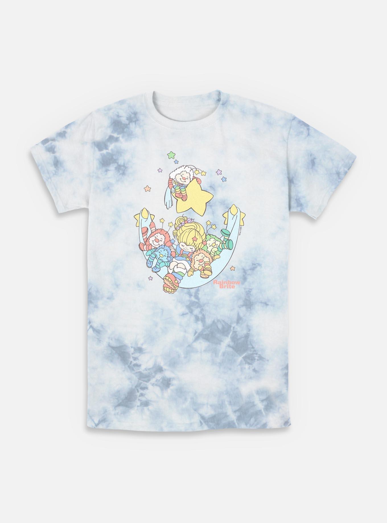 Rainbow Brite Sleeping Friends Stars Tie-Dye T-Shirt, WHITEBLUE, hi-res