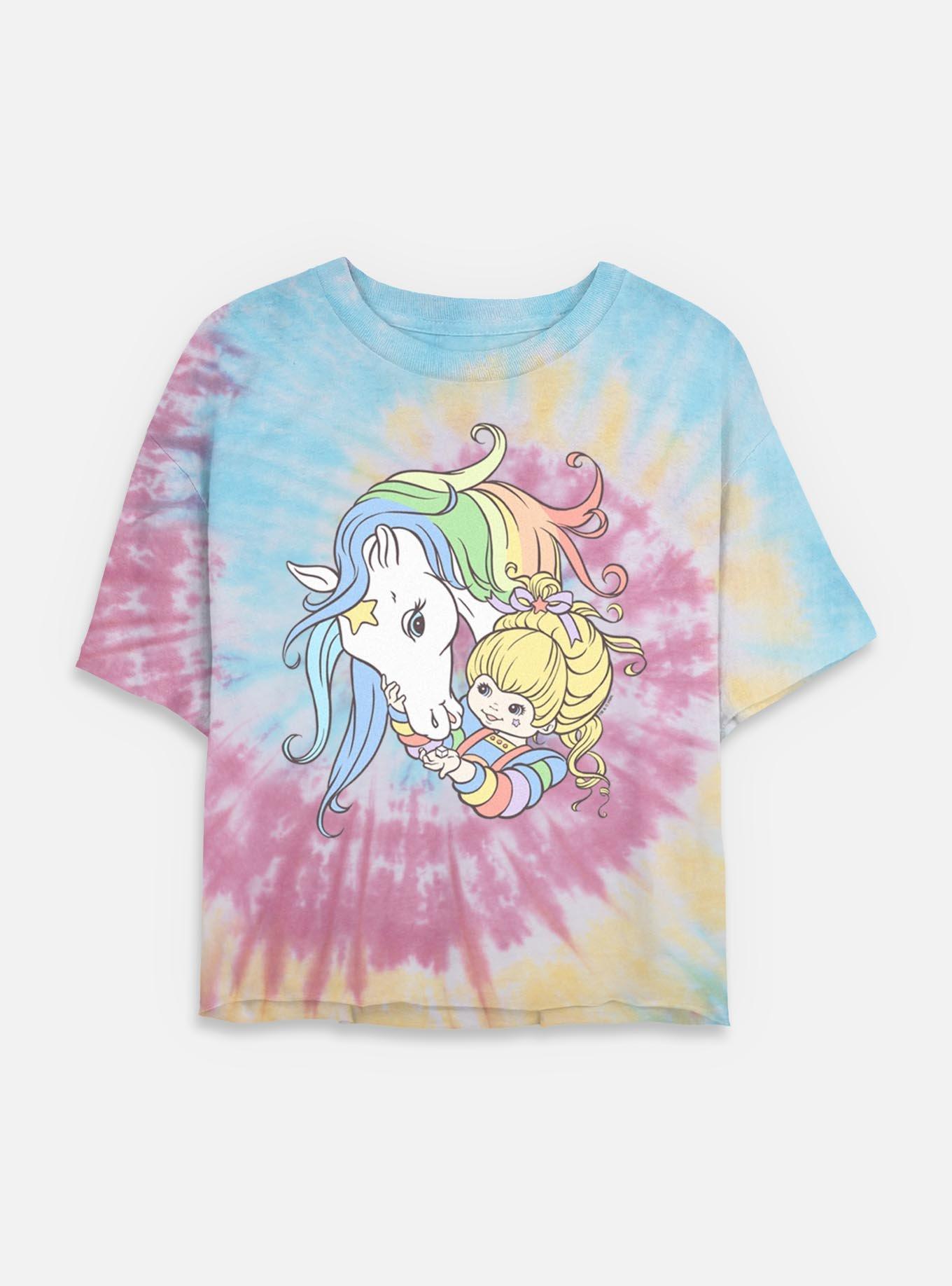 Rainbow Brite Rainbow Starlight Friends Tie Dye Crop Womens  T-Shirt, , hi-res