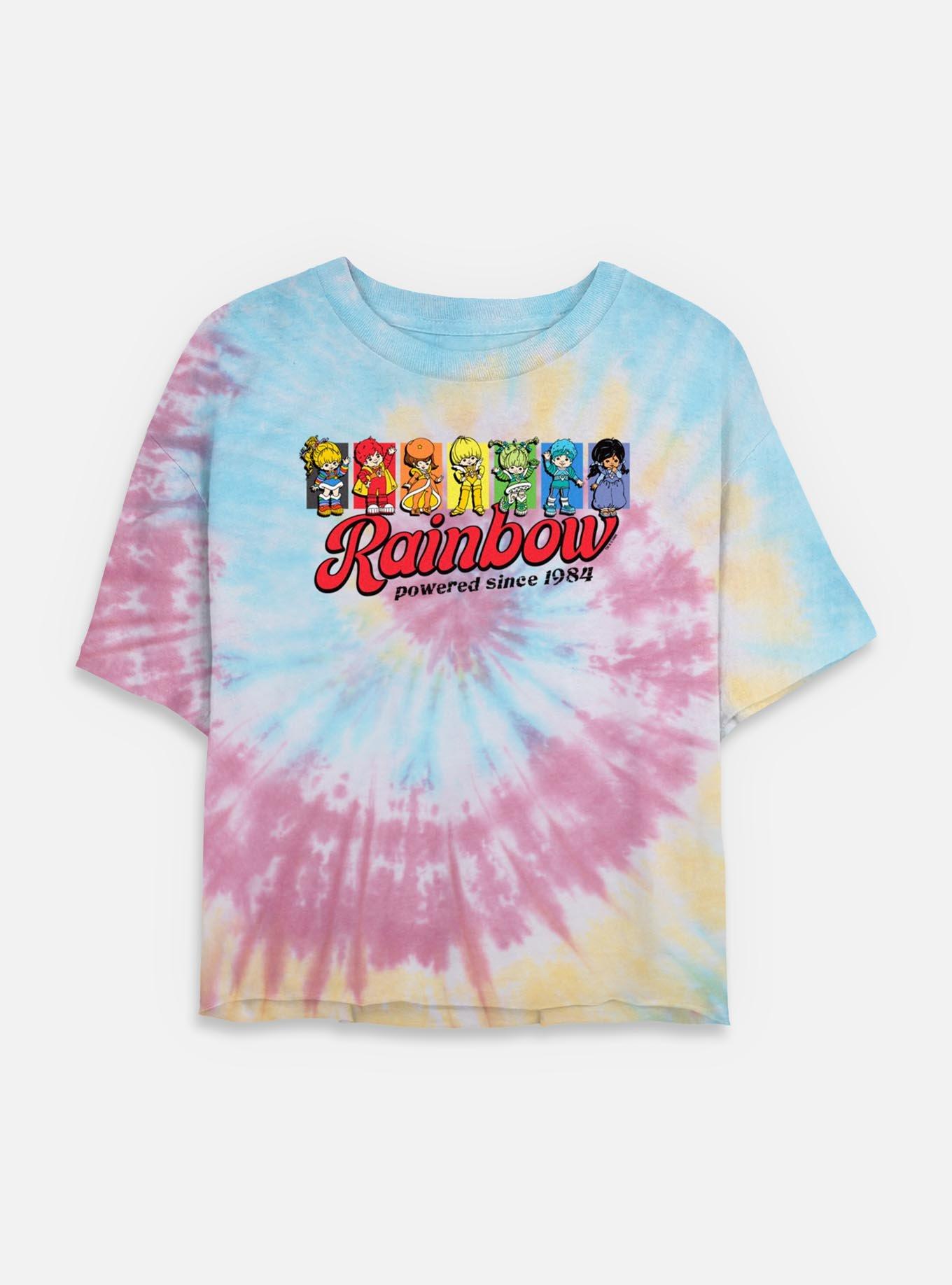 Rainbow Brite Rainbow Power Tie Dye Crop Womens  T-Shirt, BLUPNKLY, hi-res