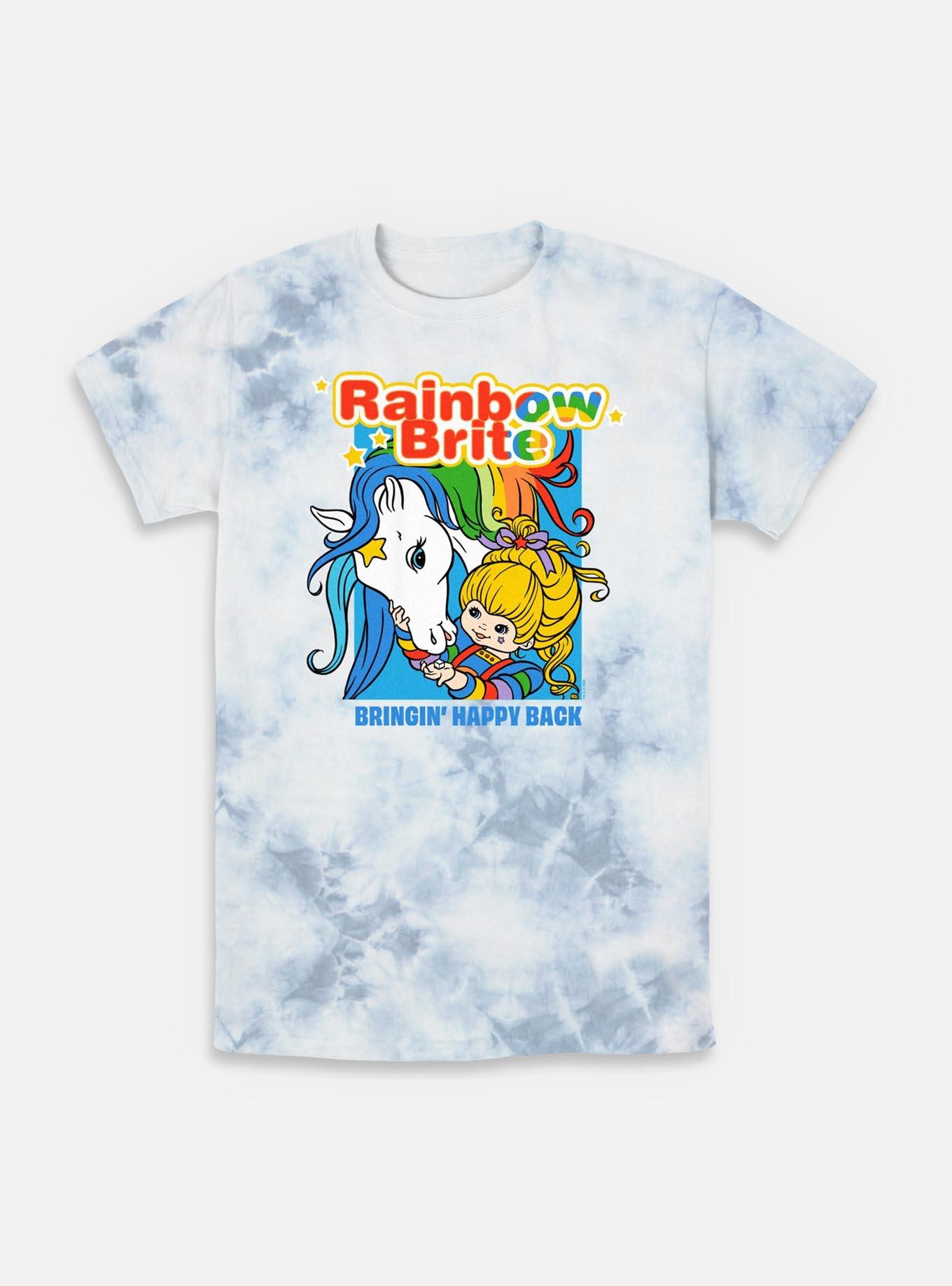 Rainbow Brite Bringin Happy Back Tie-Dye T-Shirt, WHITEBLUE, hi-res