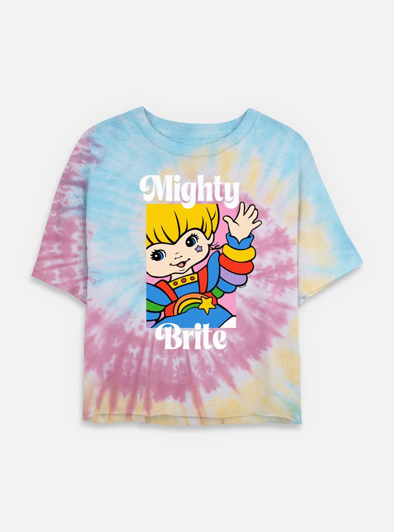 Rainbow Brite Mighty Brite Tie Dye Crop Womens  T-Shirt, BLUPNKLY, hi-res