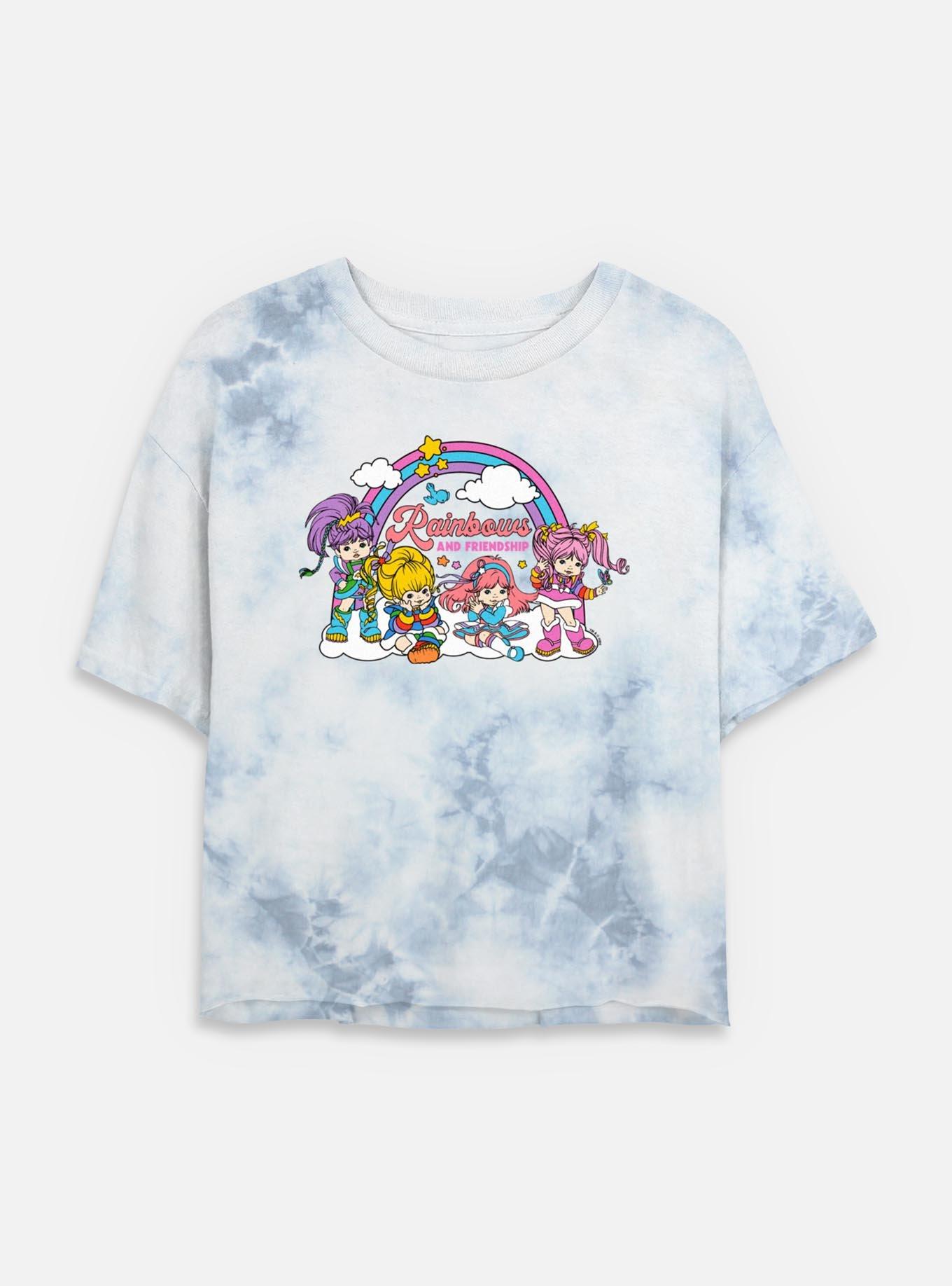 Rainbow Brite Rainbows And Friendship Tie Dye Crop Womens T-Shirt, , hi-res