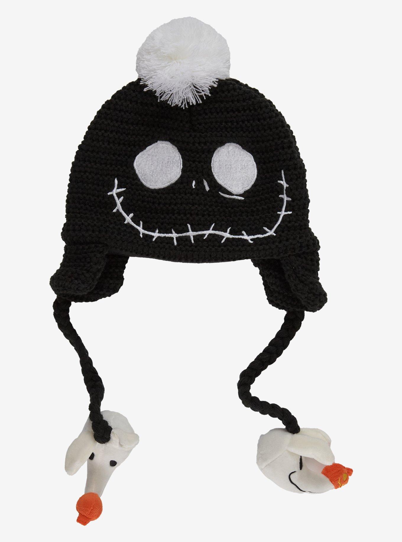 The Nightmare Before Christmas Jack Skellington & Zero Knit Tassel Beanie, , hi-res